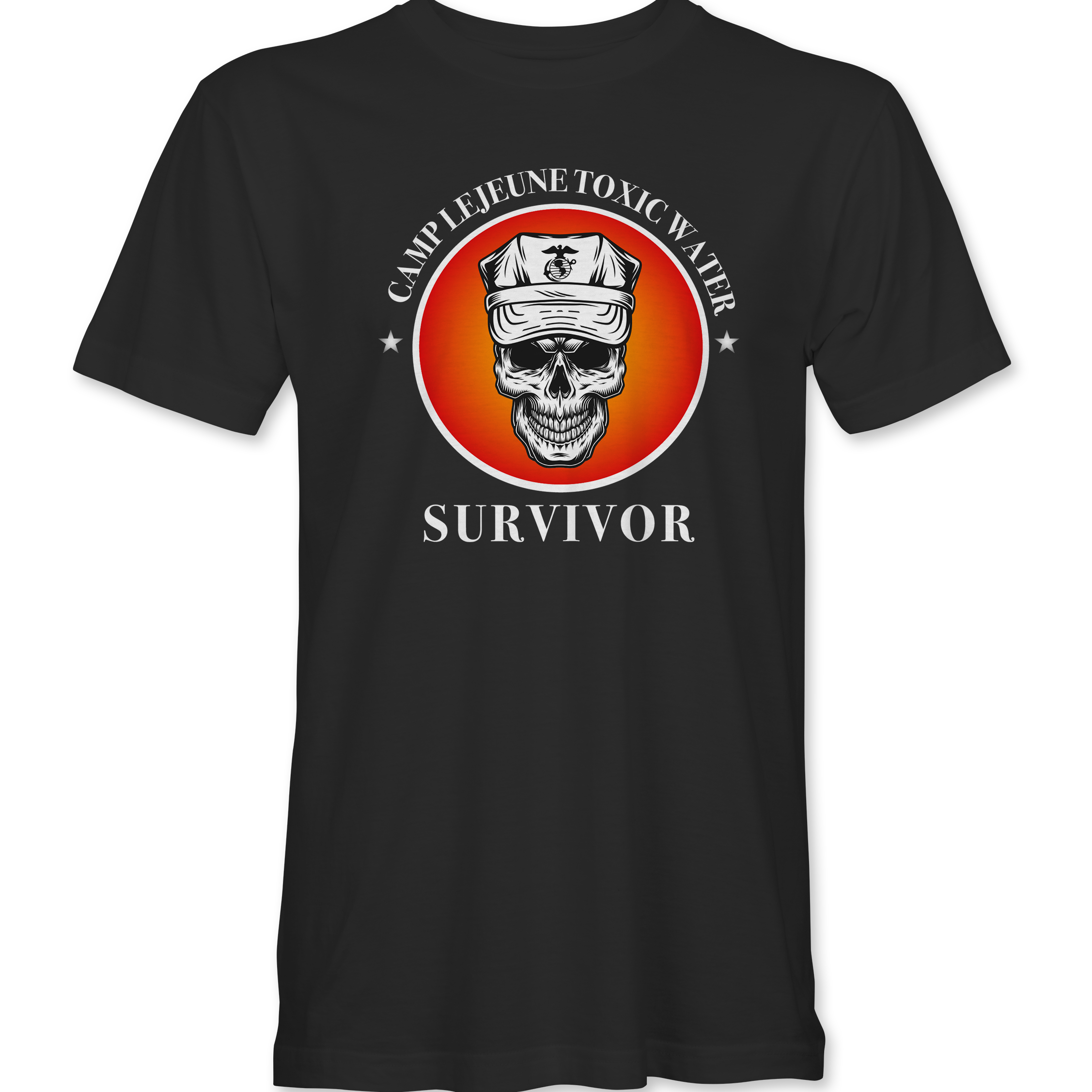 Camp Lejeune Toxic Water Survivor T-Shirts Black Acid Apparel