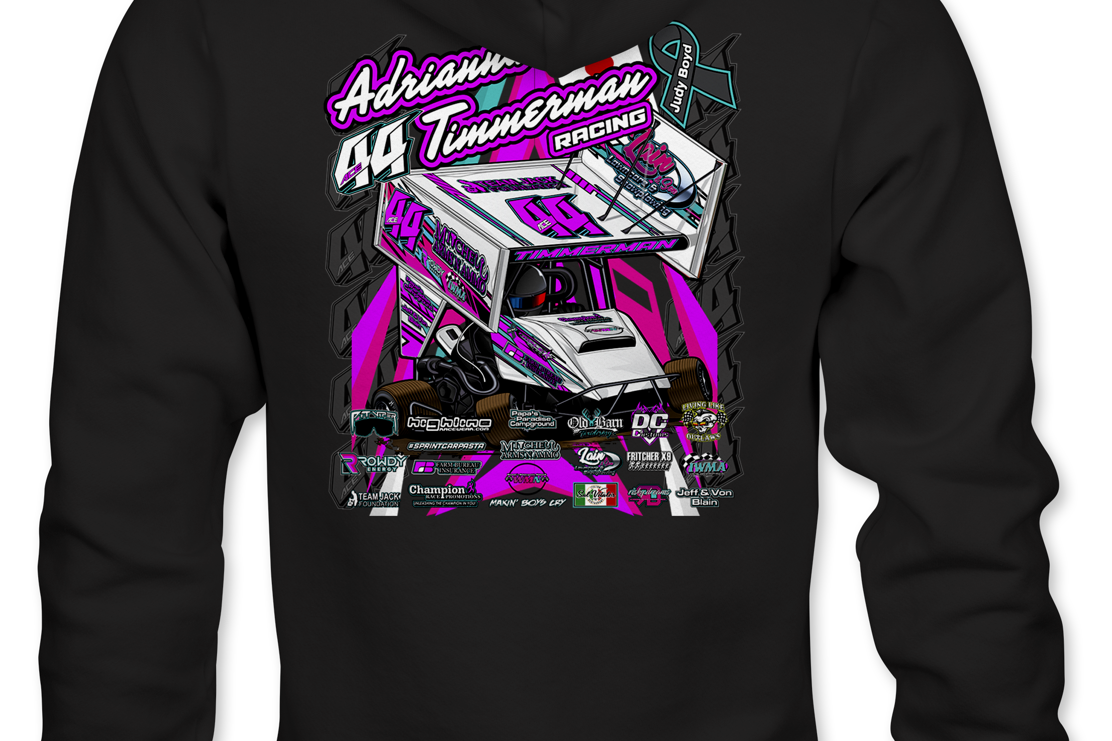 Adrianna Timmerman 2023 Hoodies Black Acid Apparel