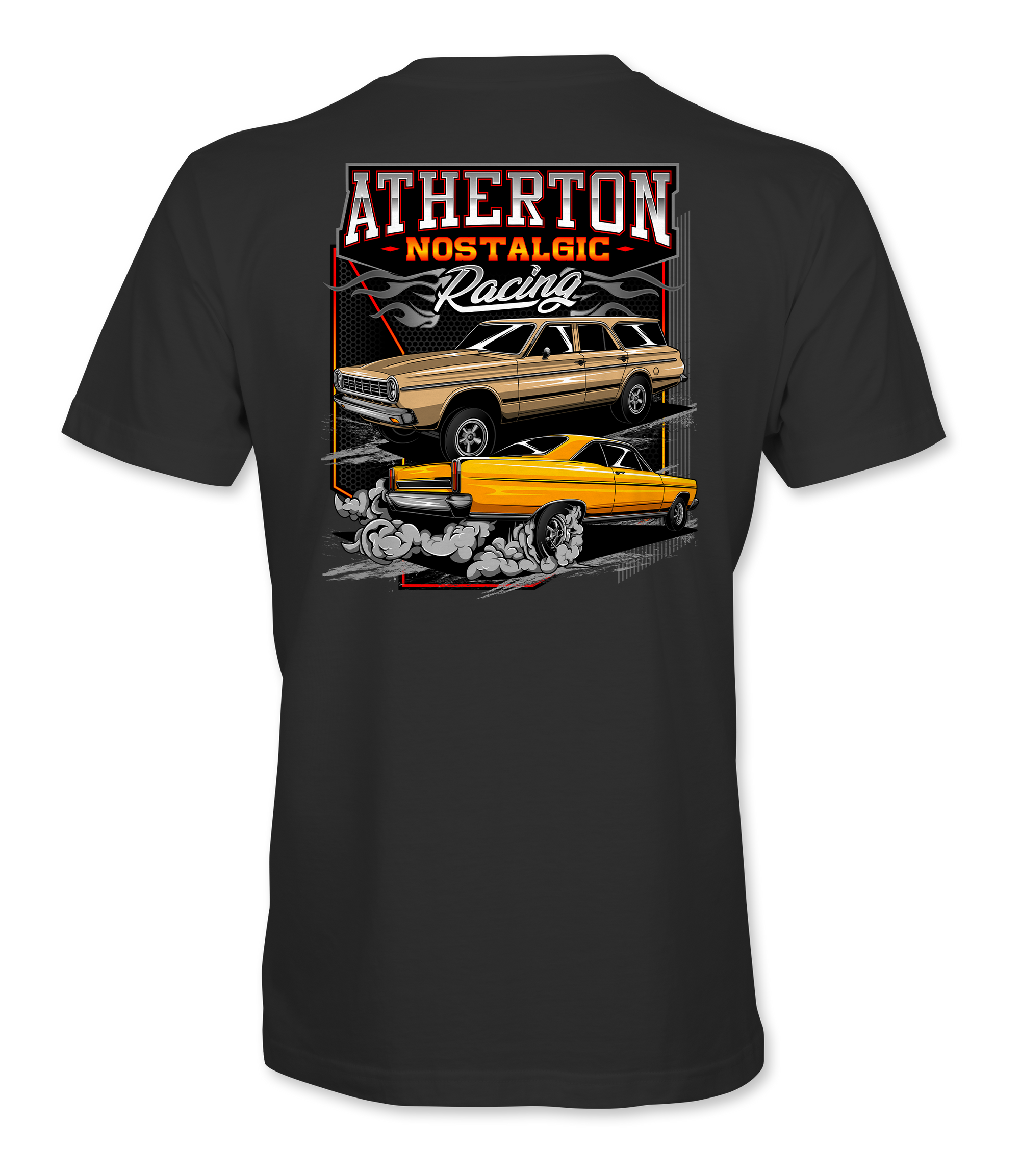Atherton Nostalgic Racing T-Shirts Black Acid Apparel