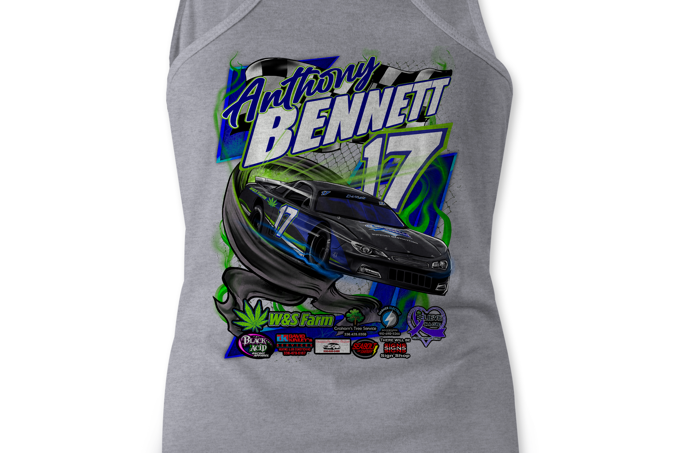 Anthony Bennett Tank Tops Black Acid Apparel