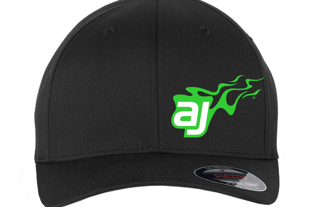 AJ Allmendinger Flexfit Hats Black Acid Apparel