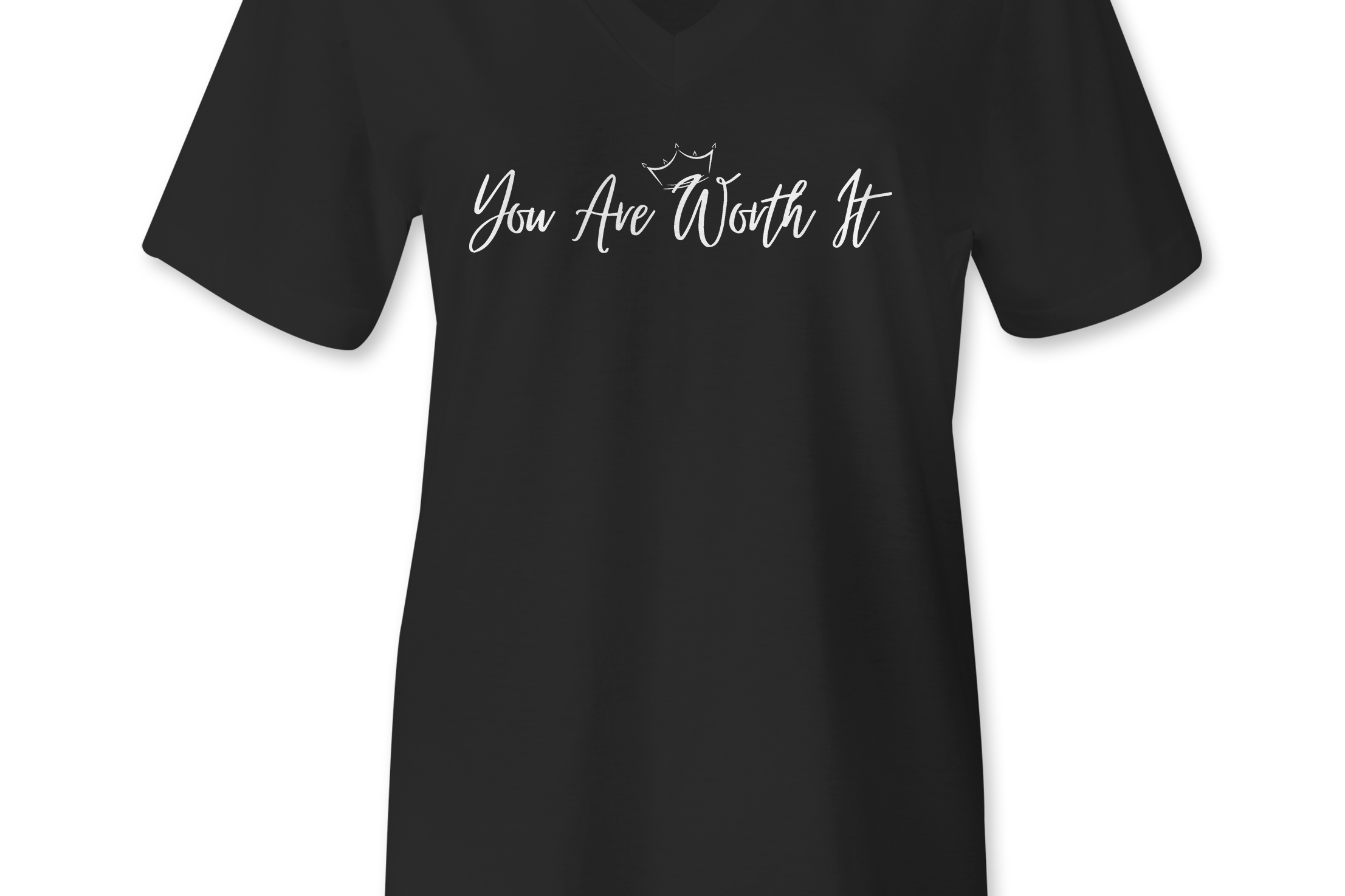 You Are Worth It Womens TShirts Black Acid Apparel