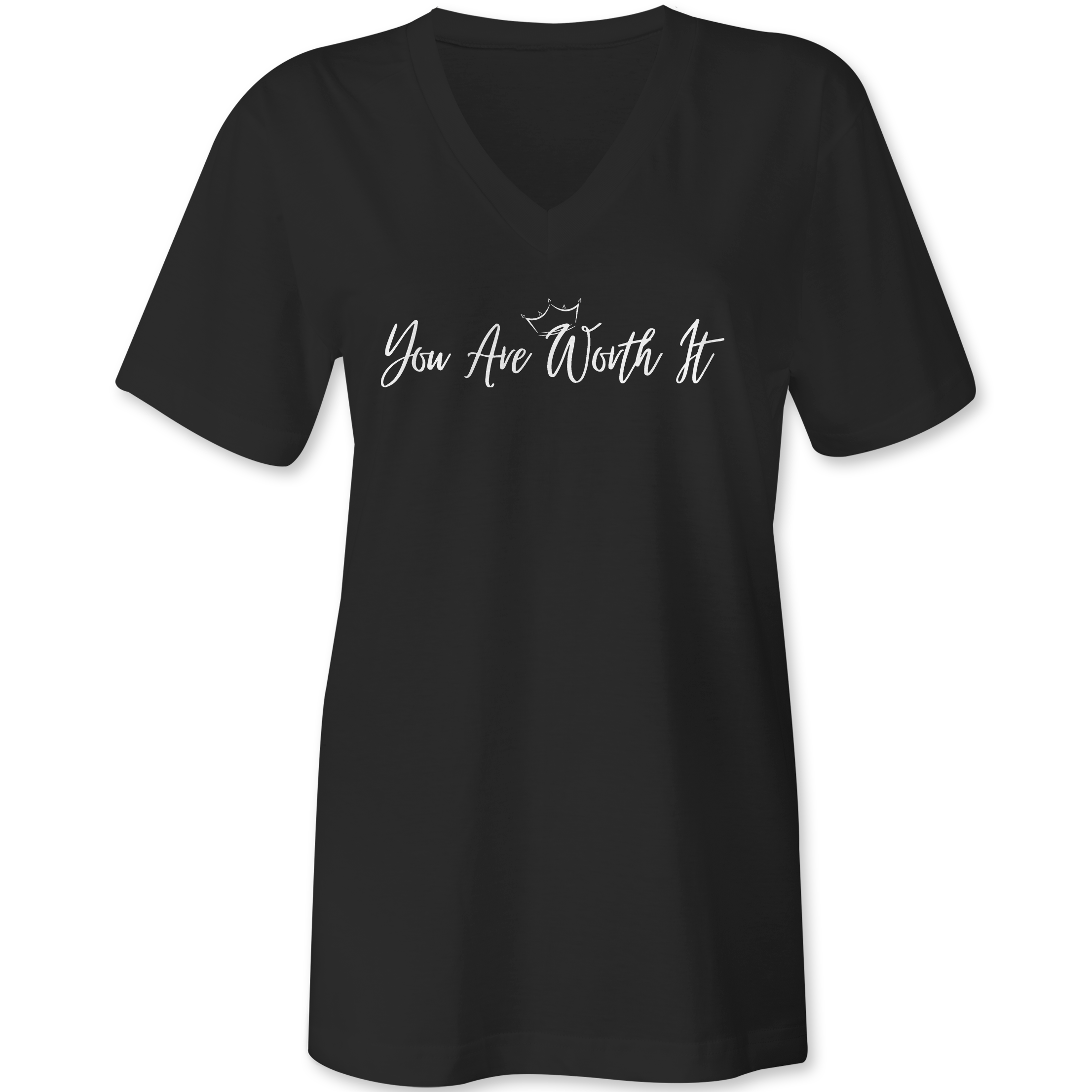 You Are Worth It Womens TShirts Black Acid Apparel