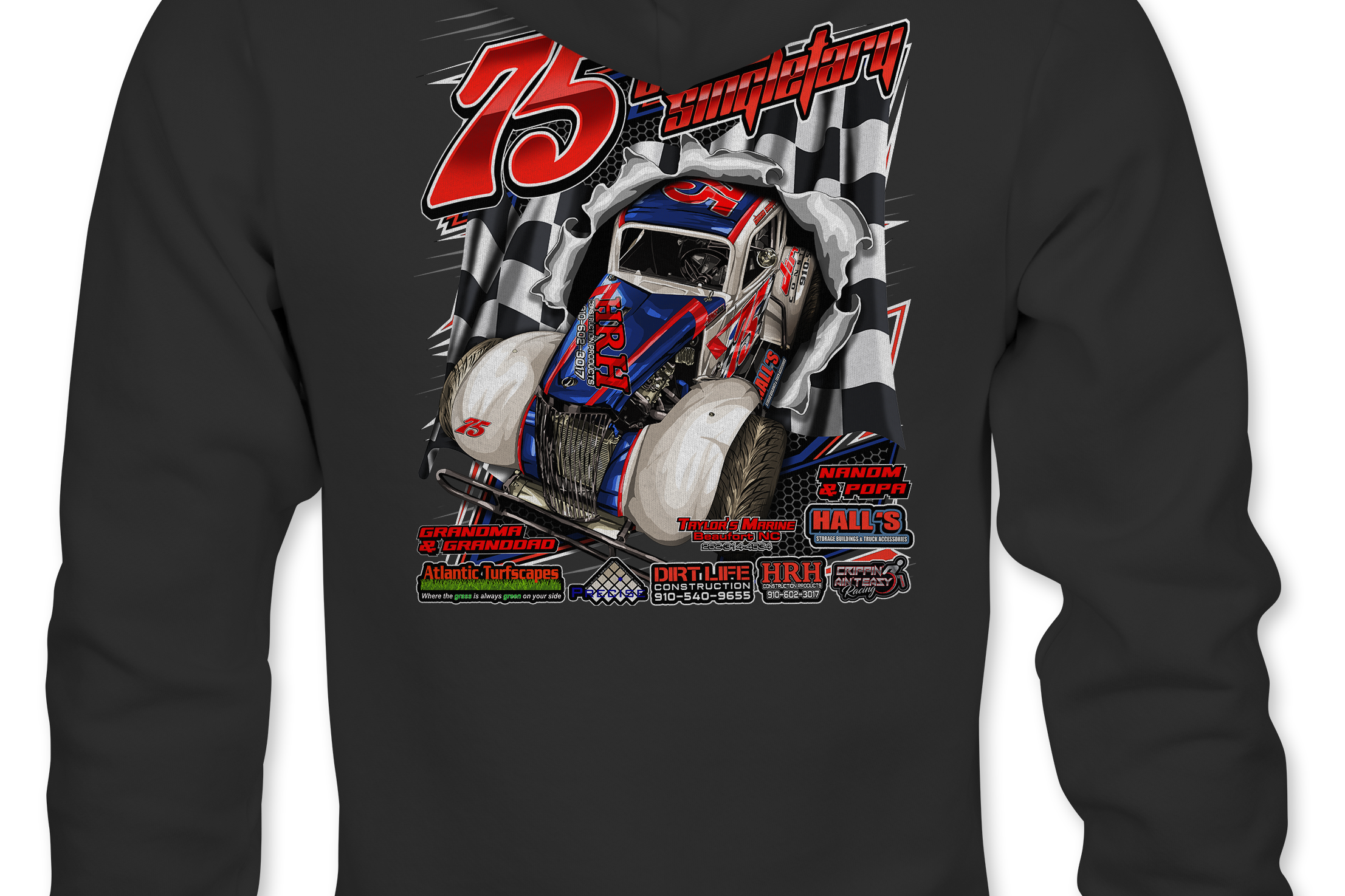 Chase Singletary Hoodies Black Acid Apparel