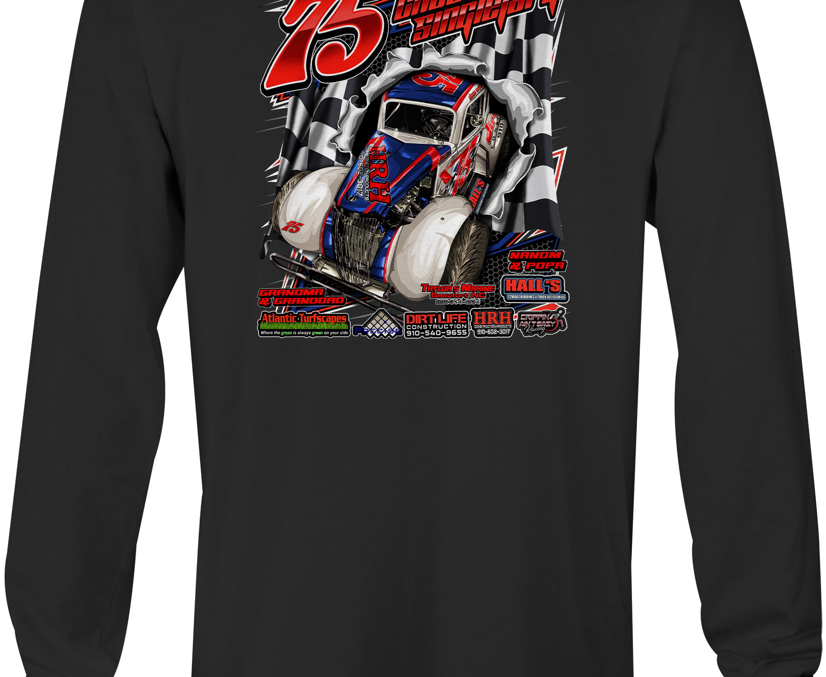 Chase Singletary Long Sleeves Black Acid Apparel