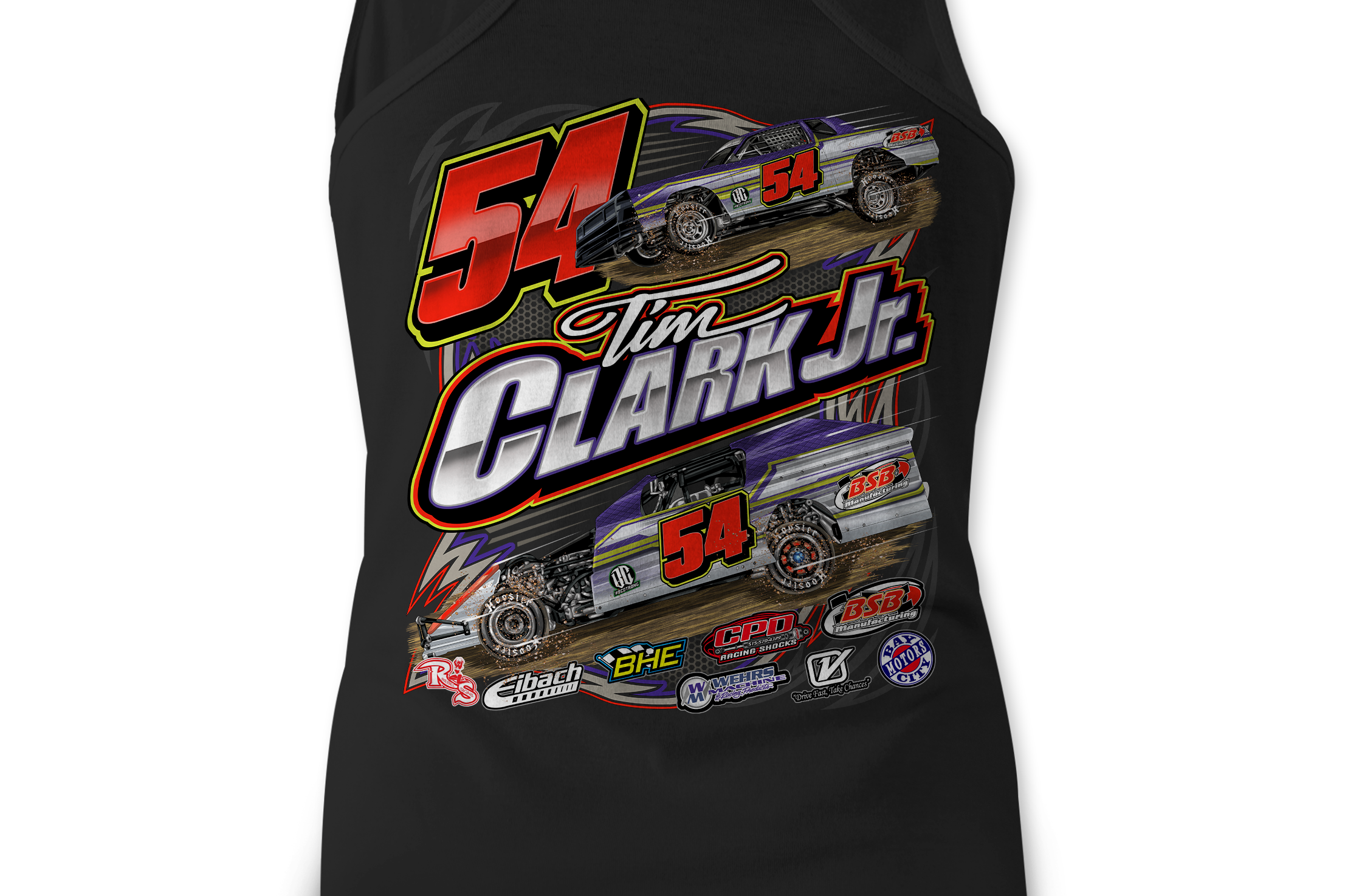 Tim Clark Jr. Tank Tops Black Acid Apparel