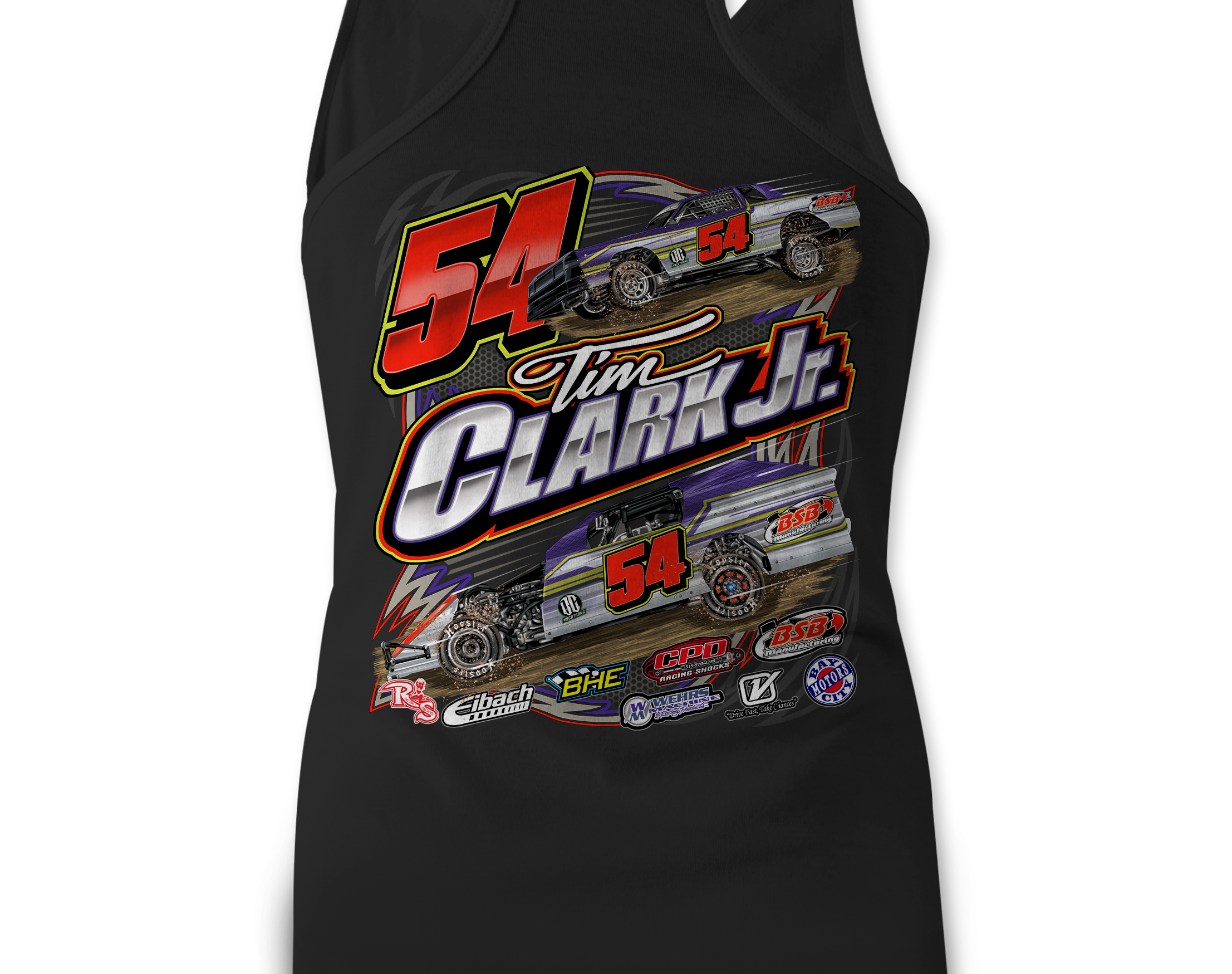 Tim Clark Jr. Tank Tops Black Acid Apparel