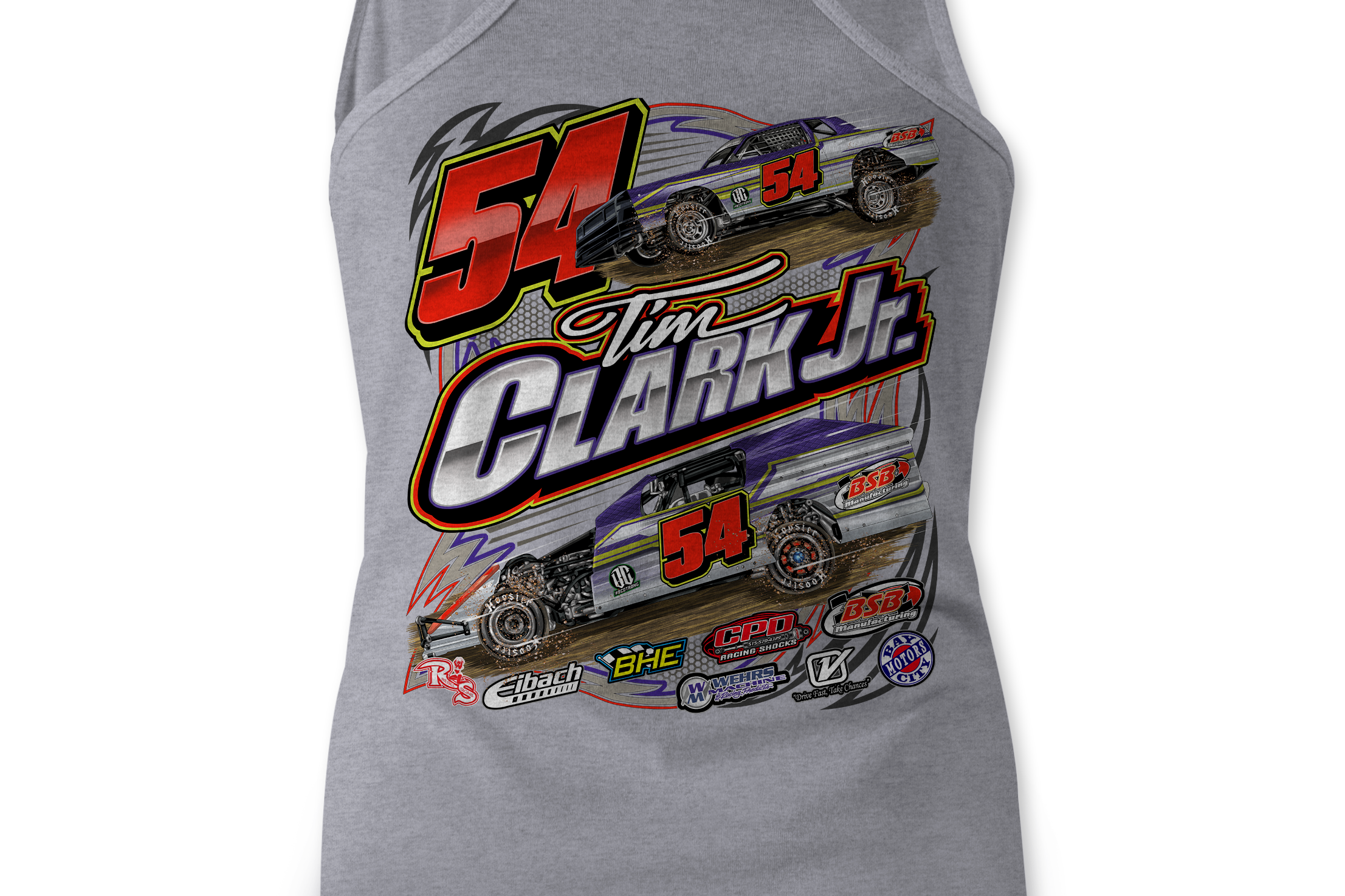 Tim Clark Jr. Tank Tops Black Acid Apparel