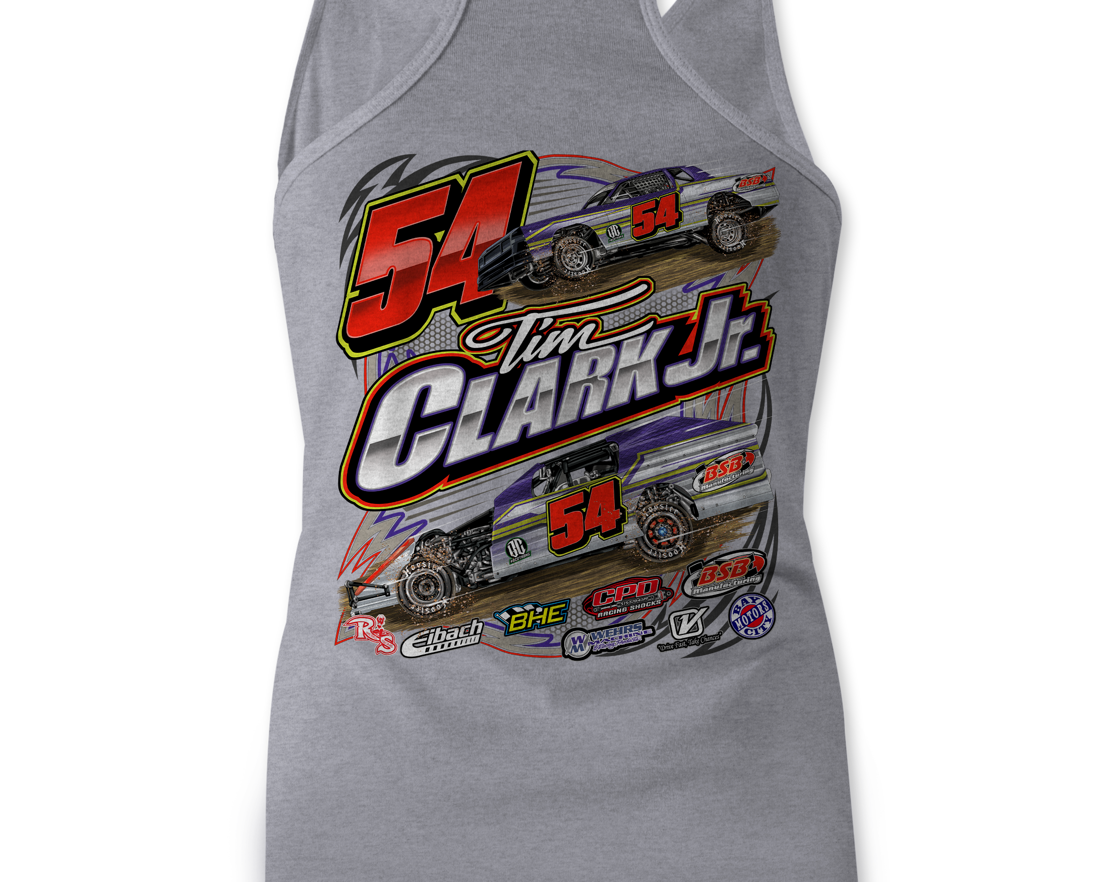 Tim Clark Jr. Tank Tops Black Acid Apparel