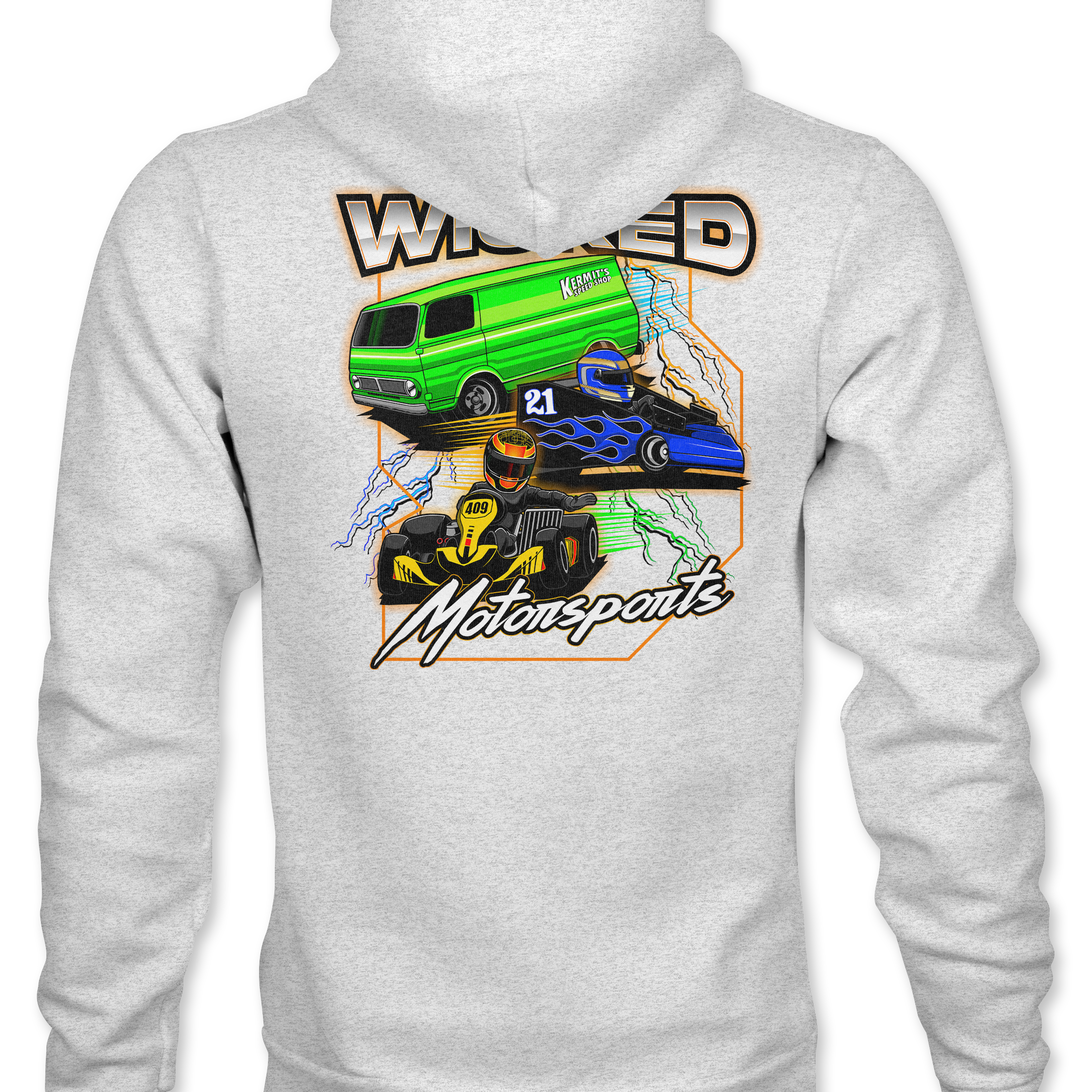 Wicked Motorsports Hoodies Black Acid Apparel