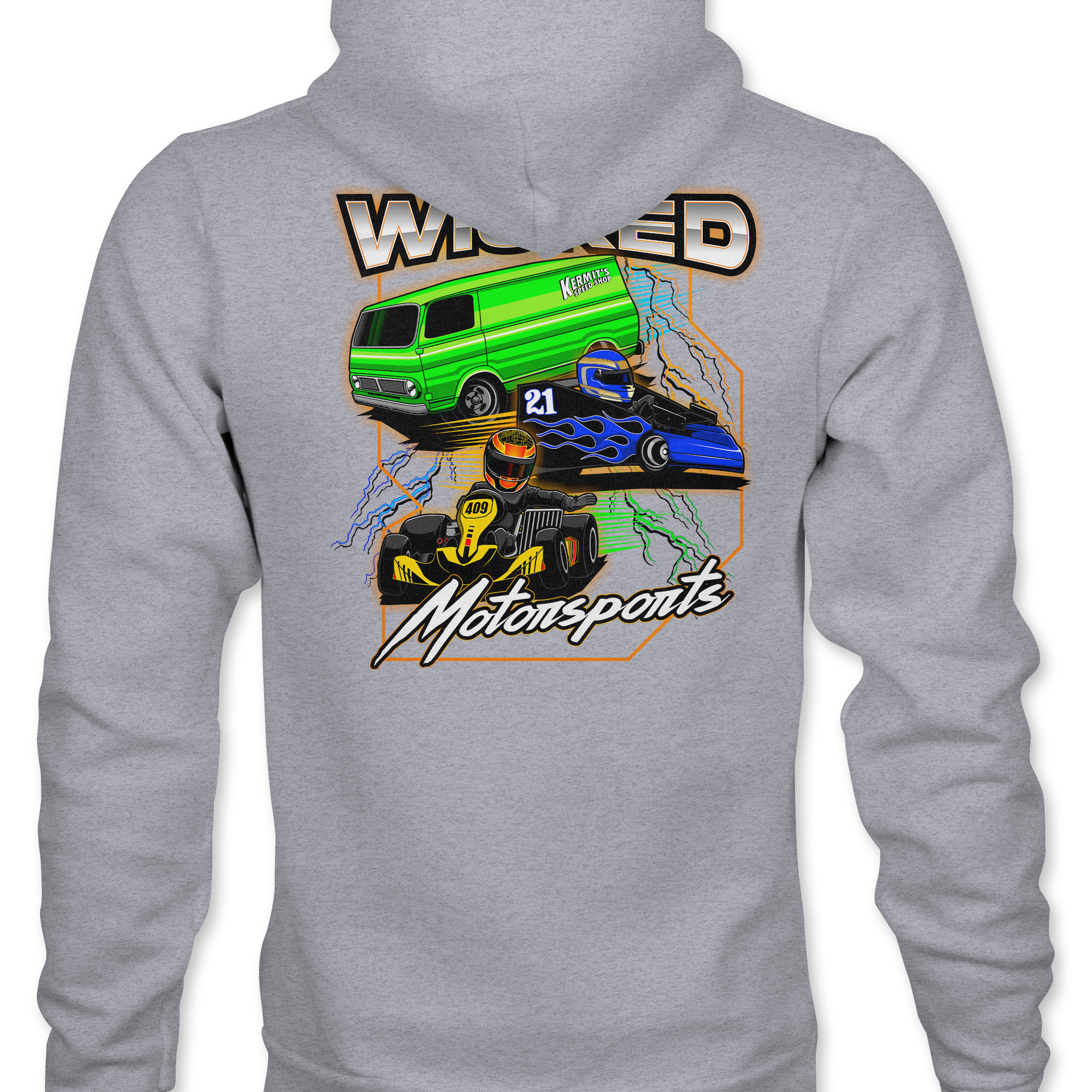 Wicked Motorsports Hoodies Black Acid Apparel