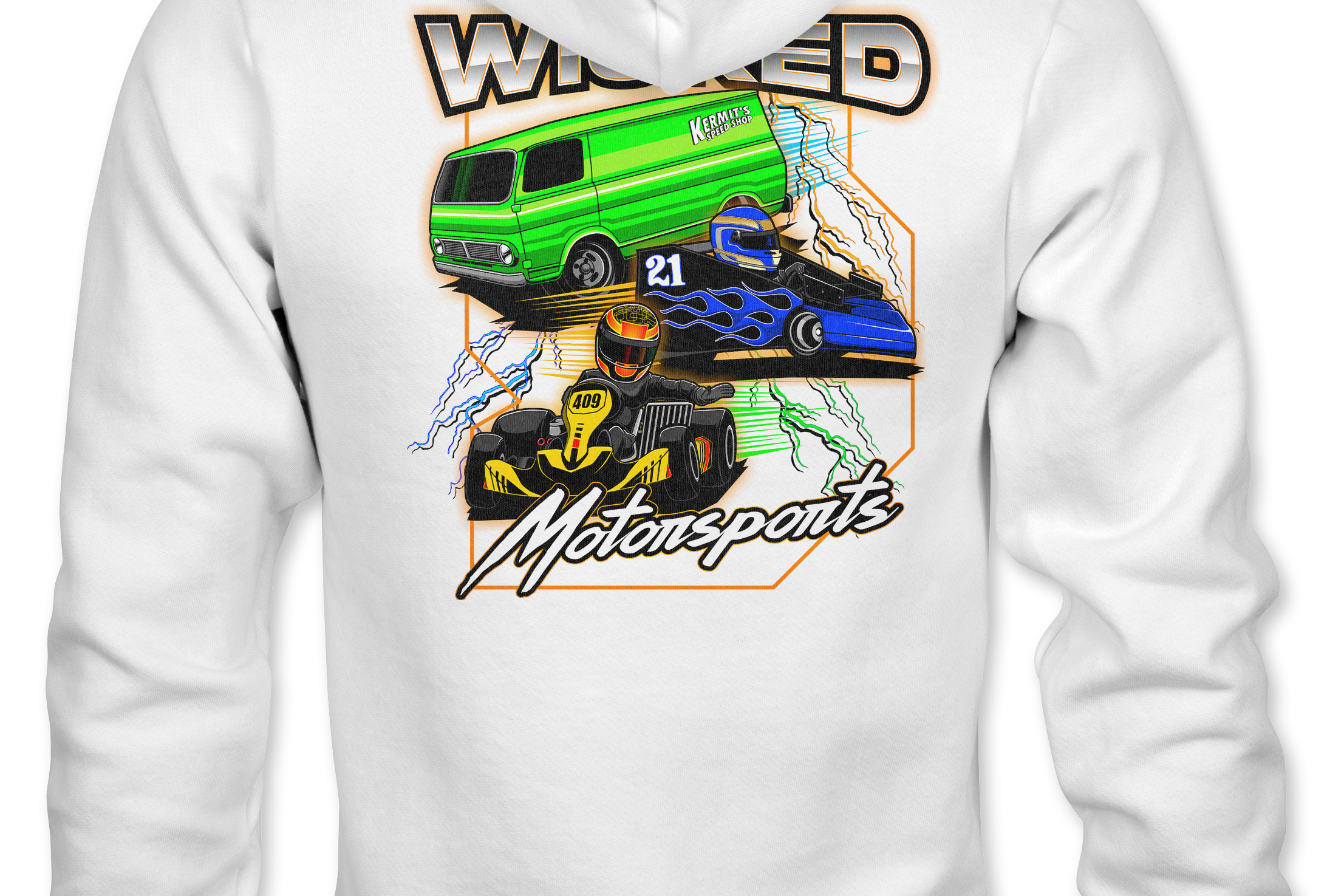 Wicked Motorsports Hoodies Black Acid Apparel