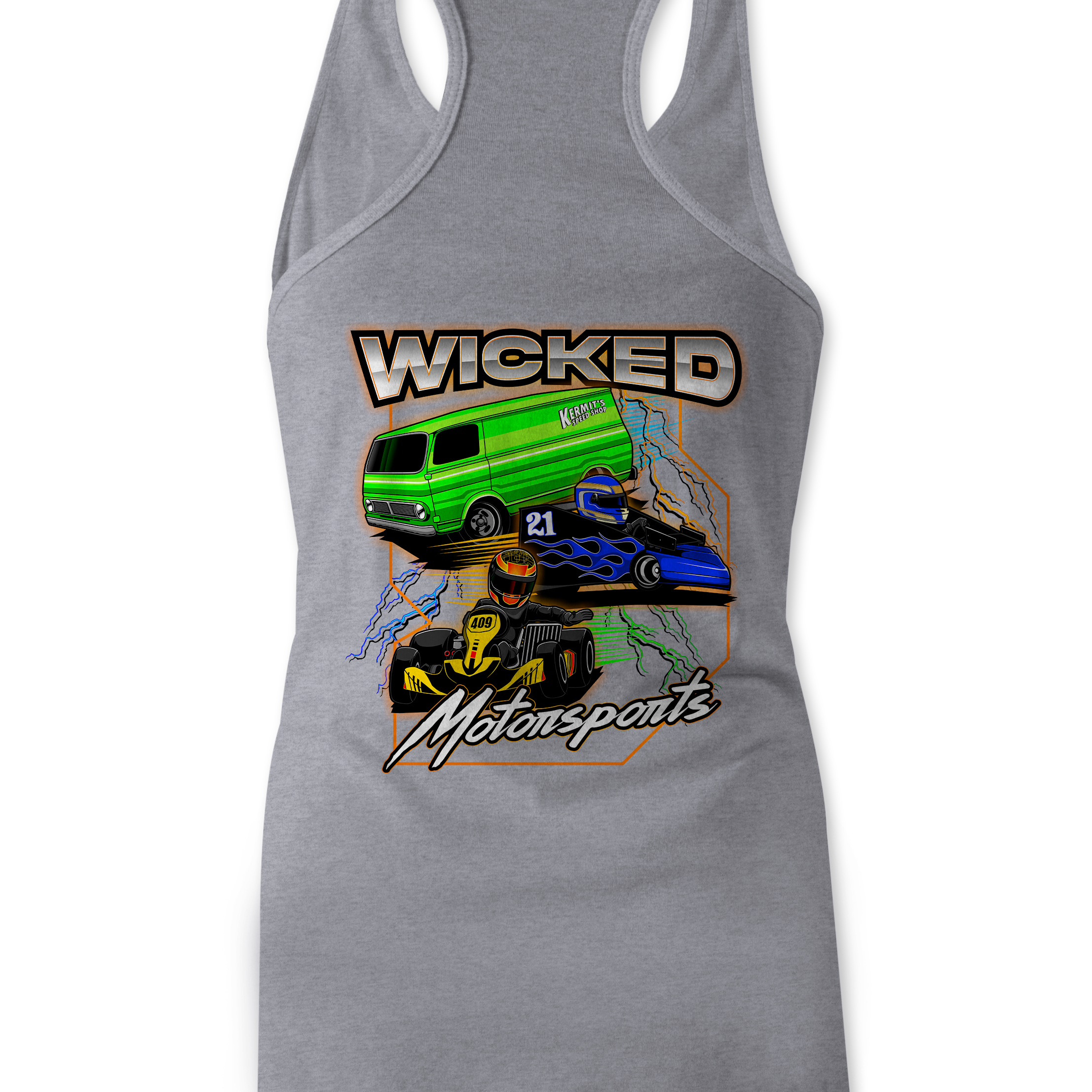 Wicked Motorsports Tank Tops Black Acid Apparel