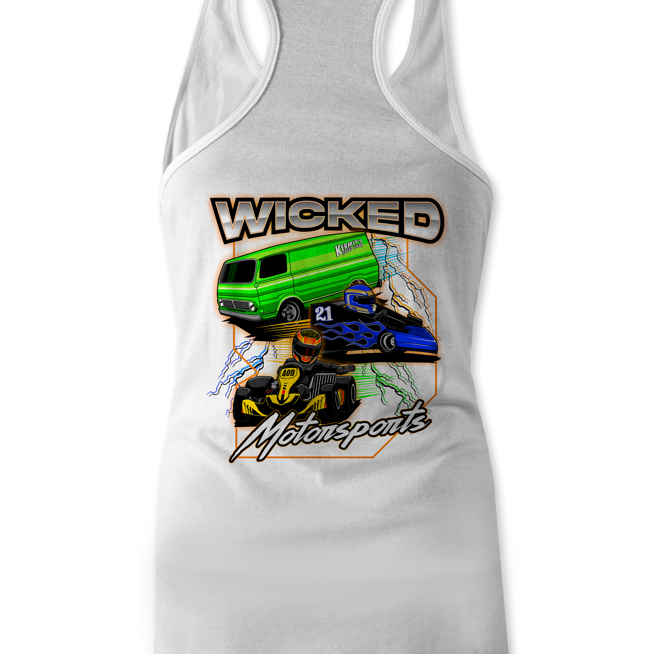 Wicked Motorsports Tank Tops Black Acid Apparel