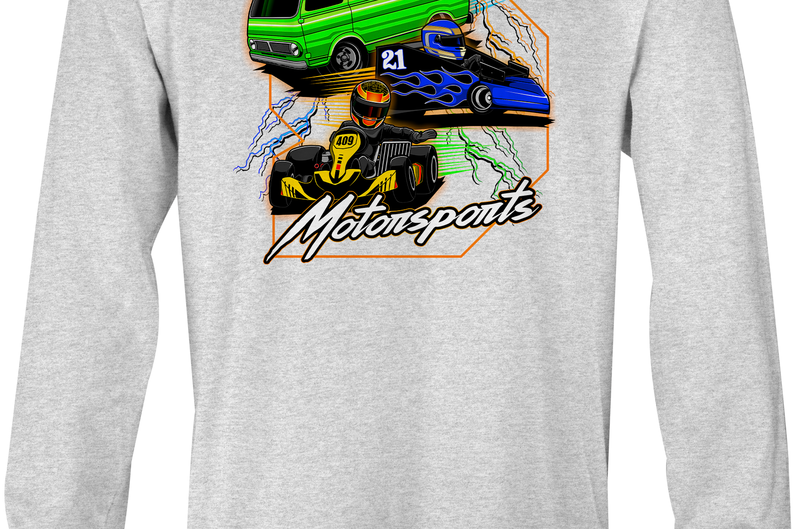 Wicked Motorsports Long Sleeves Black Acid Apparel