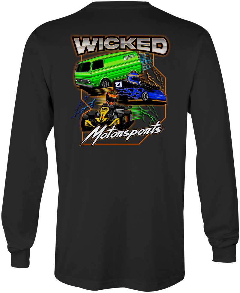 Wicked Motorsports Long Sleeves Black Acid Apparel