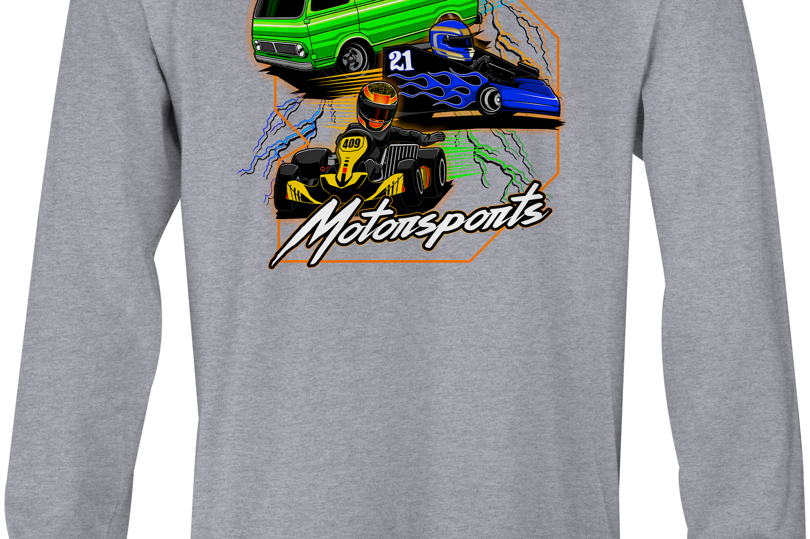 Wicked Motorsports Long Sleeves Black Acid Apparel