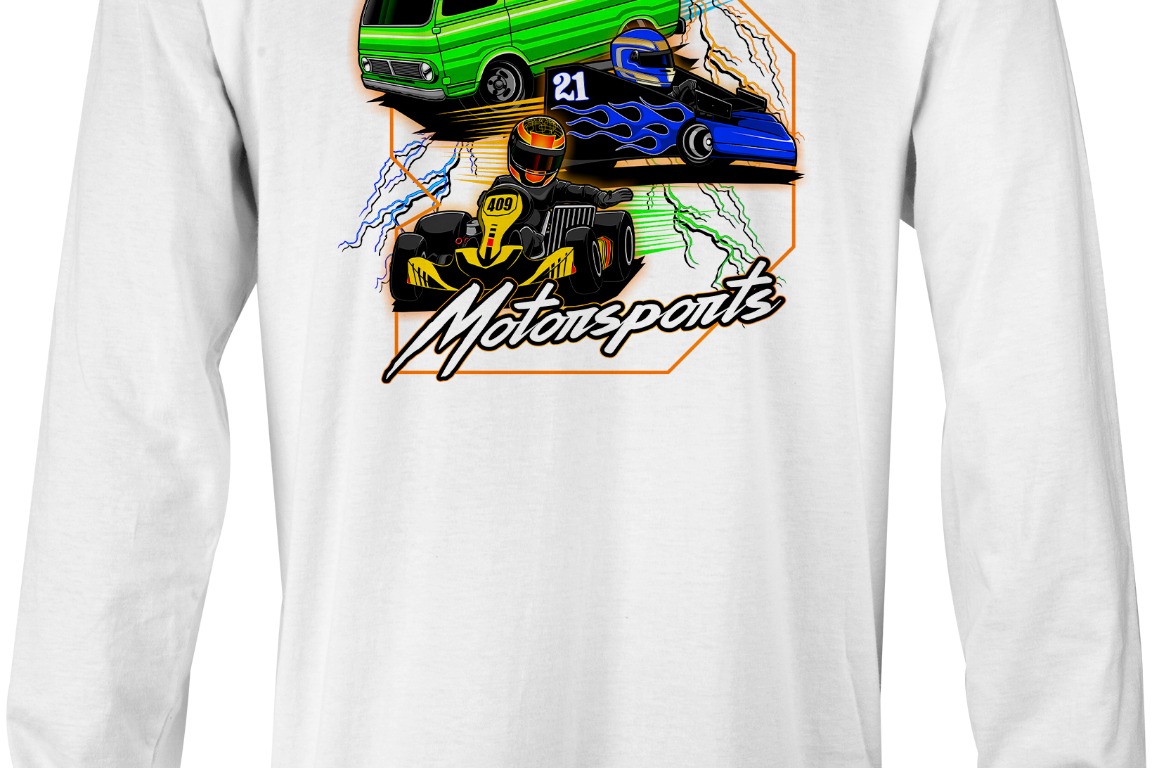 Wicked Motorsports Long Sleeves Black Acid Apparel