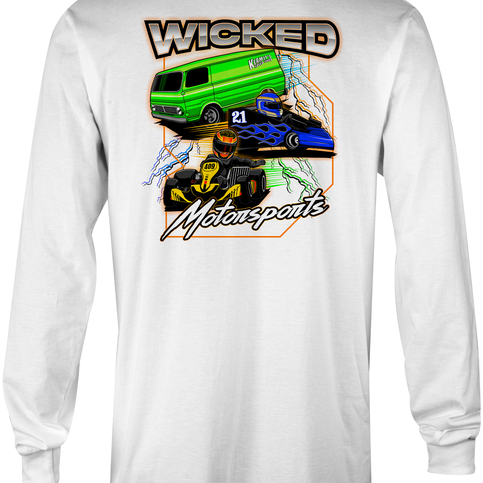 Wicked Motorsports Long Sleeves Black Acid Apparel