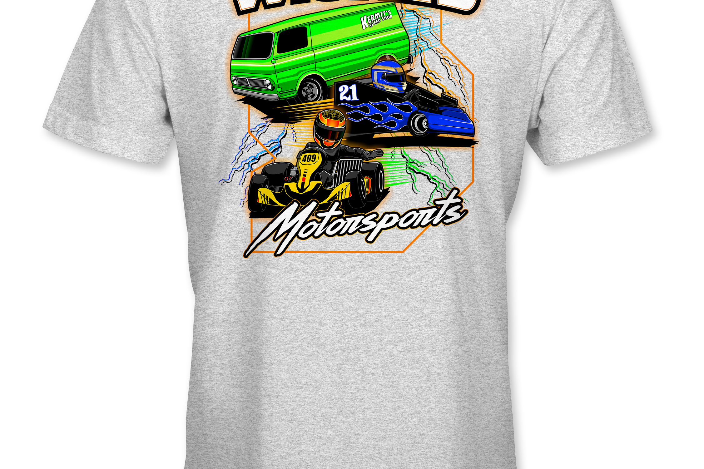 Wicked Motorsports T-Shirts Black Acid Apparel