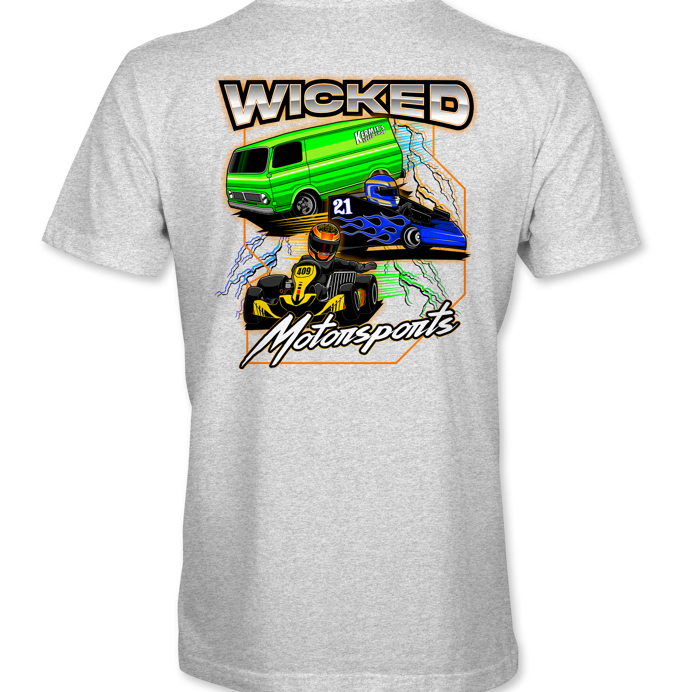 Wicked Motorsports T-Shirts Black Acid Apparel