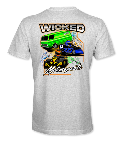 Wicked Motorsports T-Shirts Black Acid Apparel