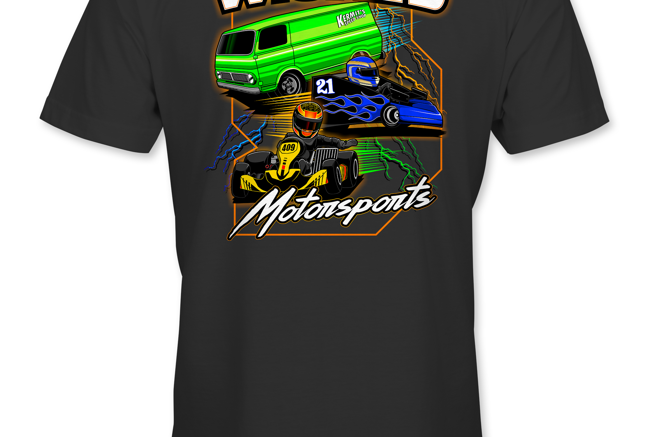 Wicked Motorsports T-Shirts Black Acid Apparel