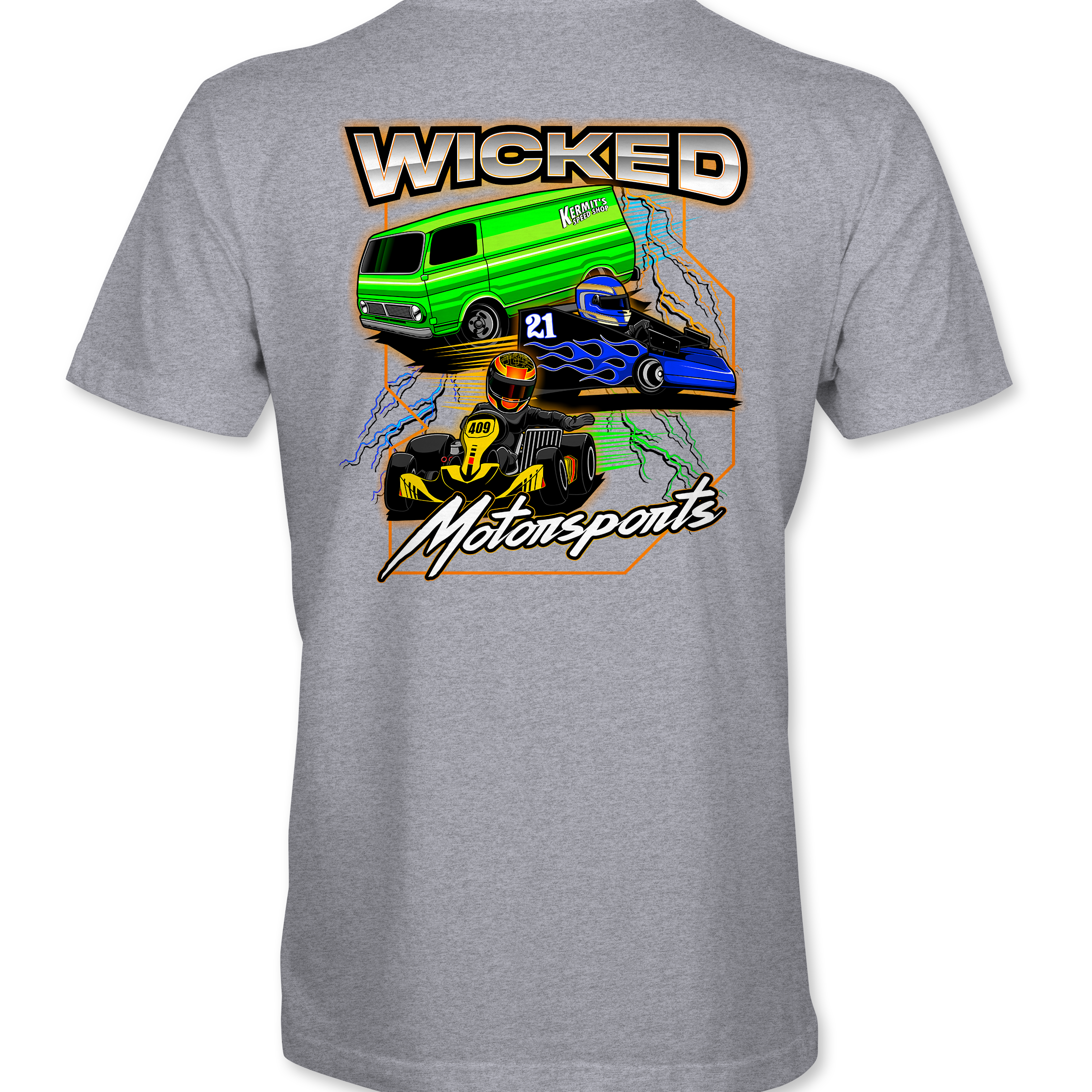 Wicked Motorsports T-Shirts Black Acid Apparel