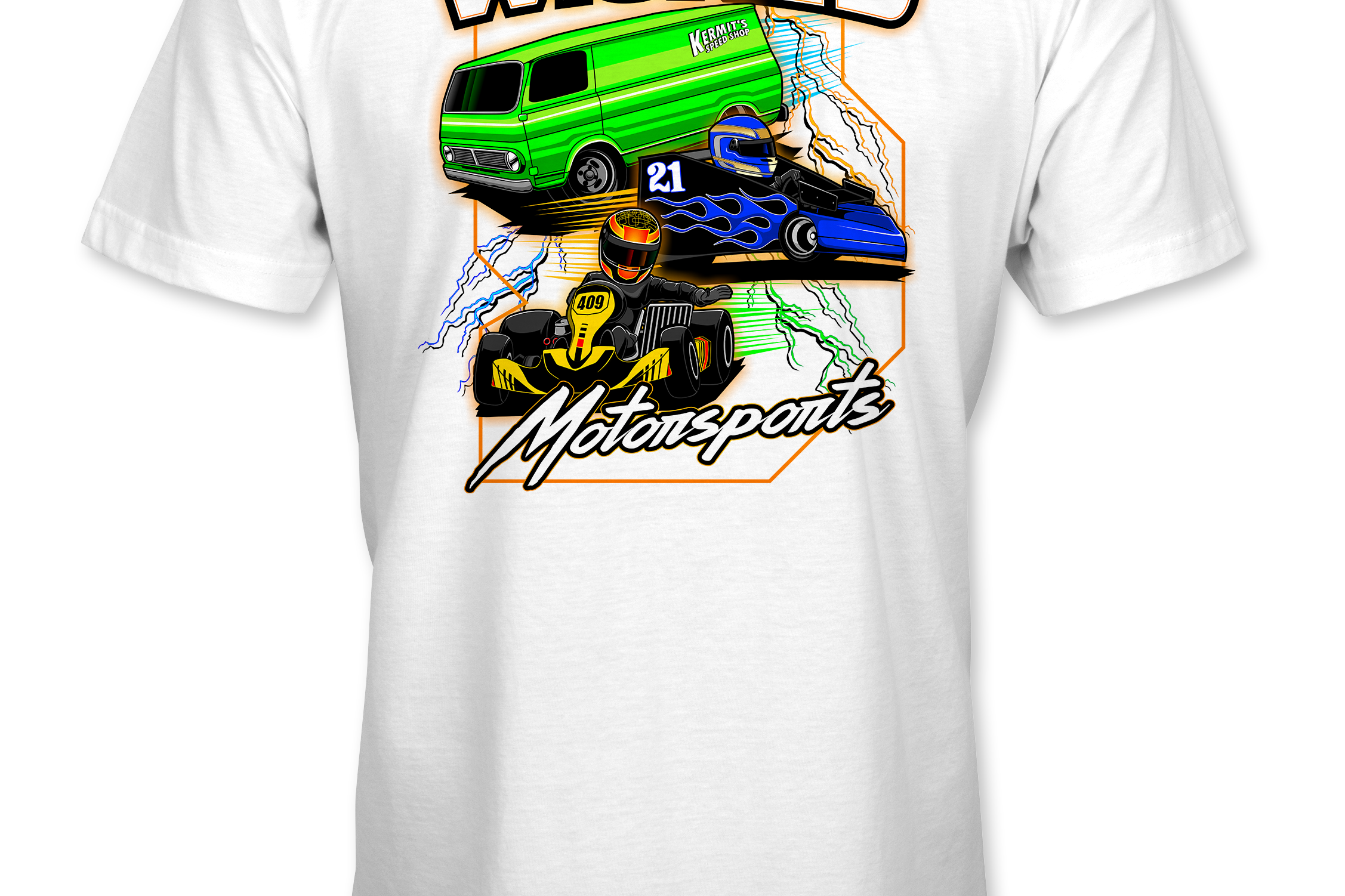 Wicked Motorsports T-Shirts Black Acid Apparel