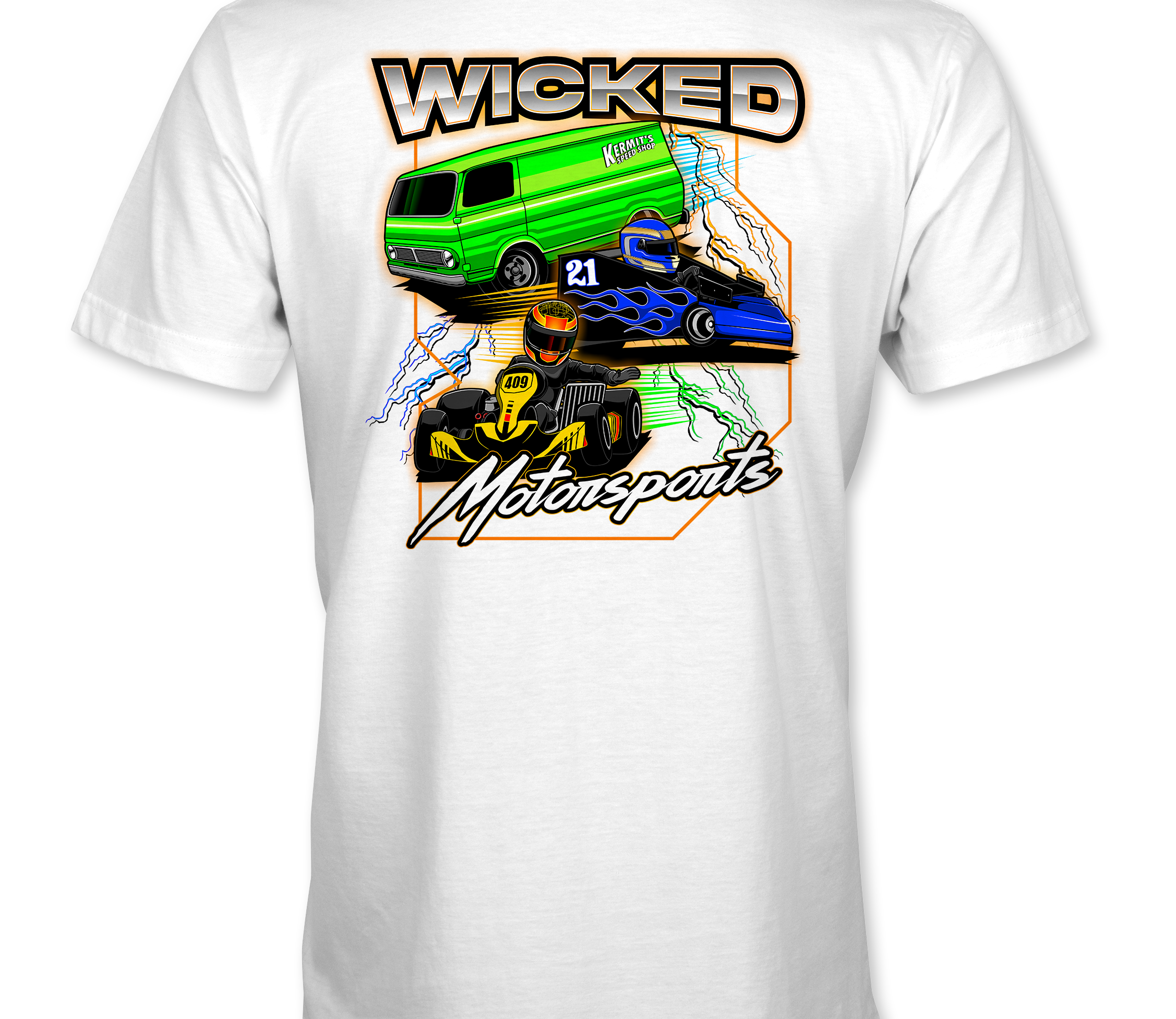 Wicked Motorsports T-Shirts Black Acid Apparel