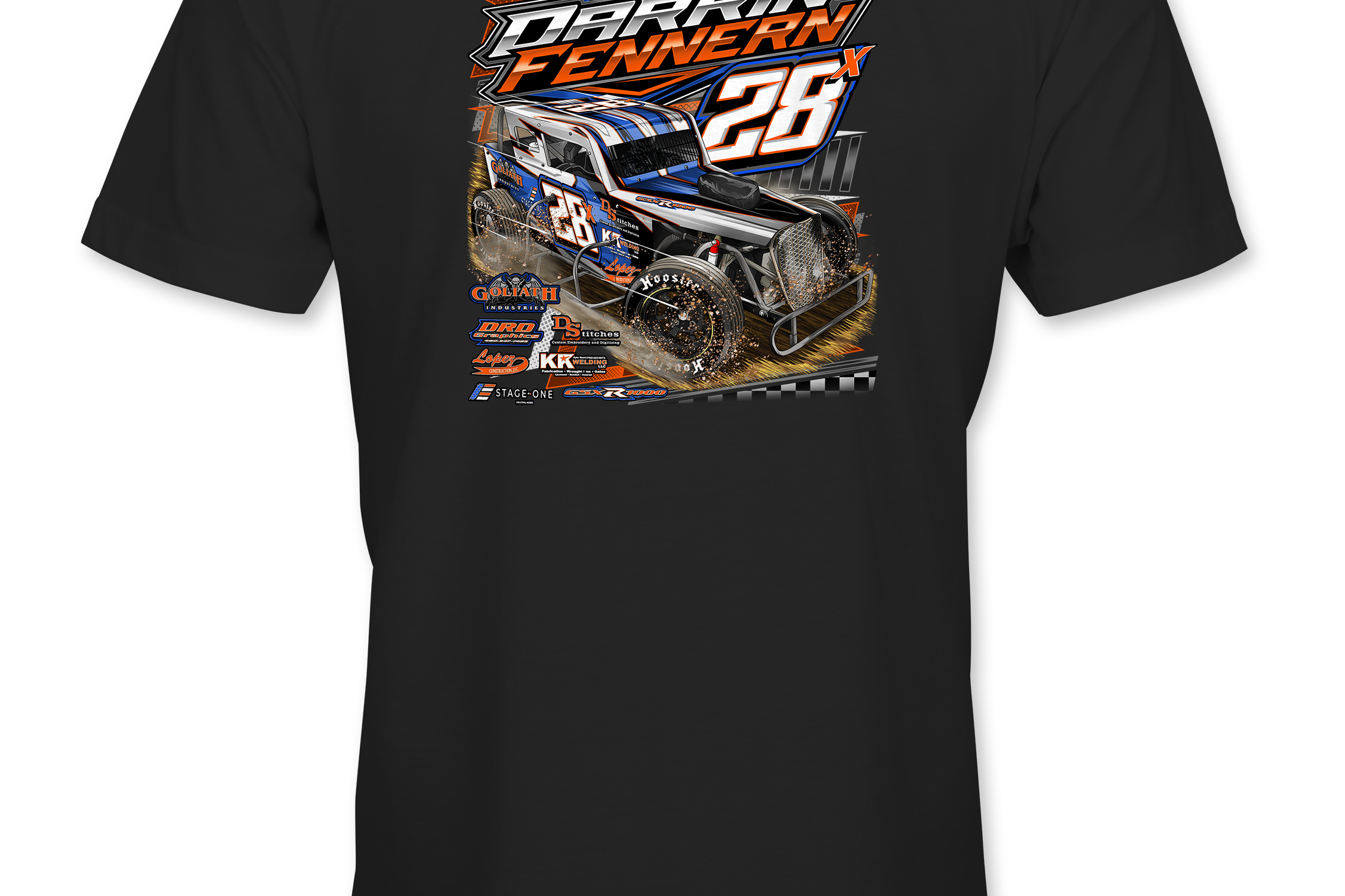 Darrin Fennern 2023 T-Shirts Black Acid Apparel