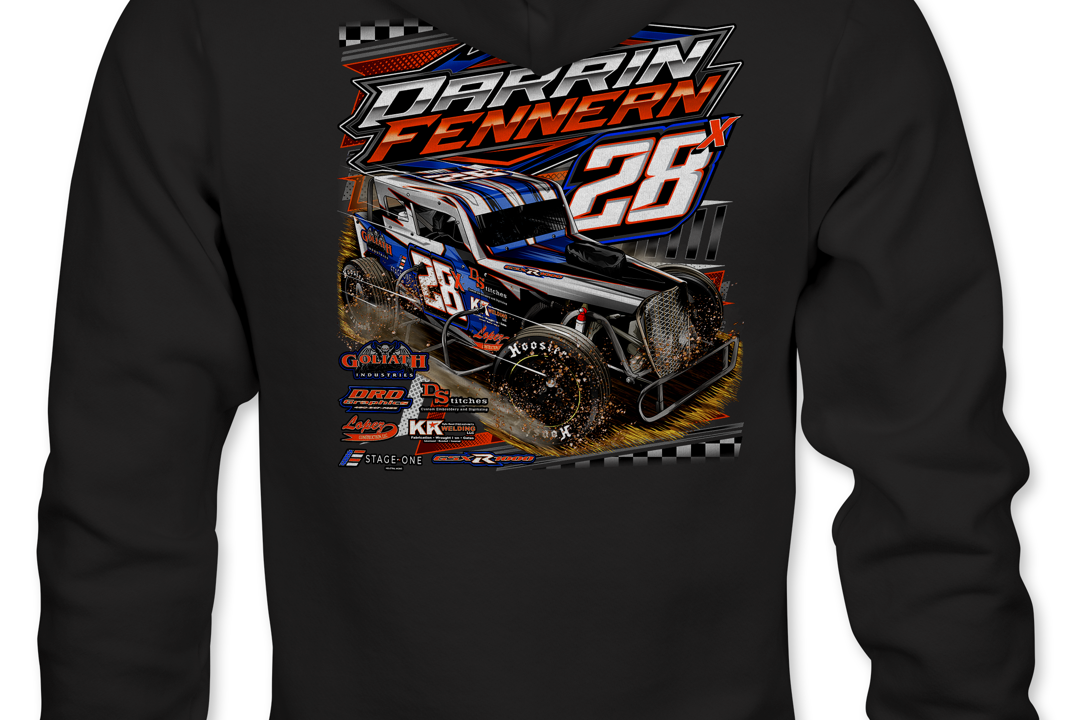 Darrin Fennern 2023 Hoodies Black Acid Apparel