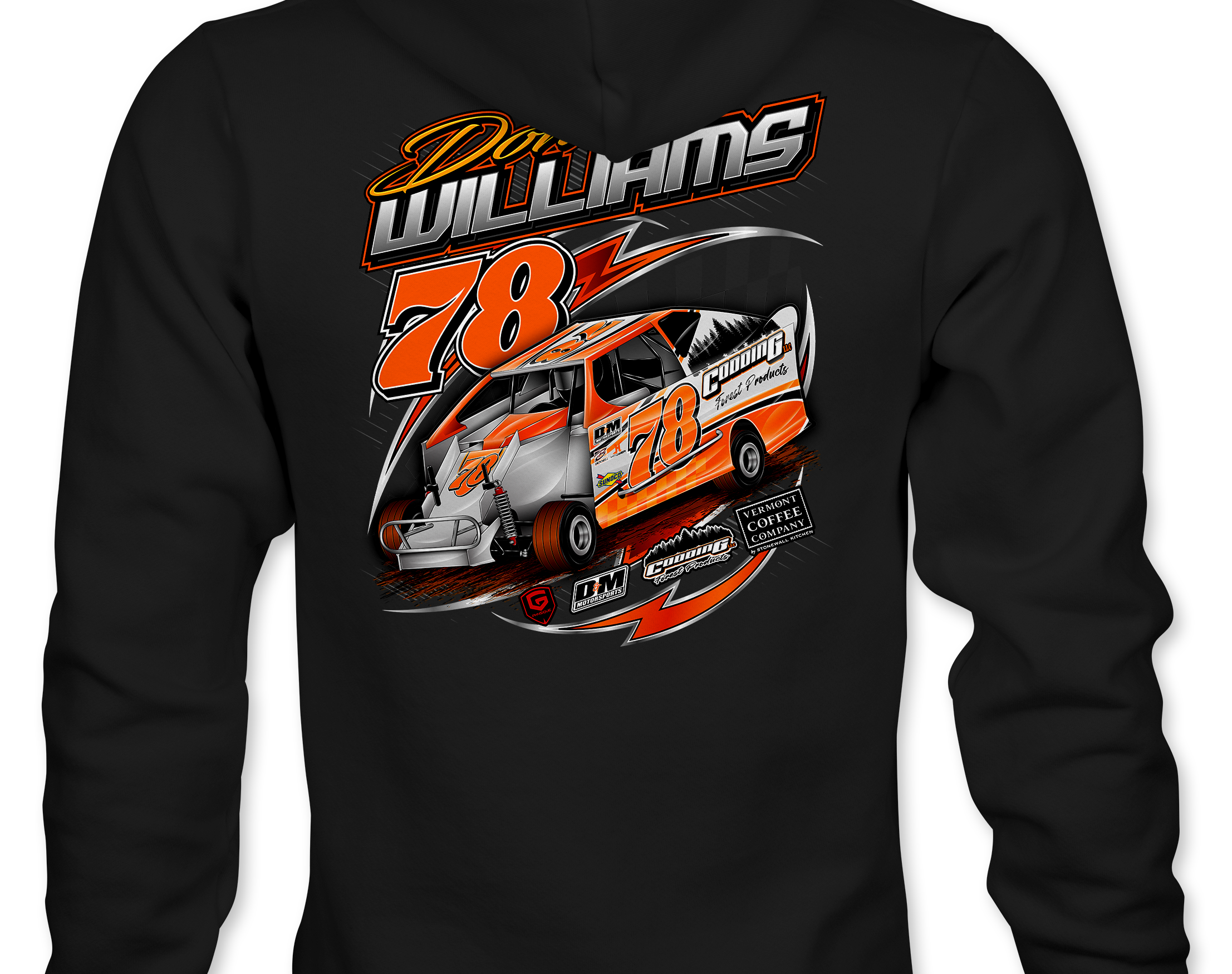 Don Williams Hoodies Black Acid Apparel