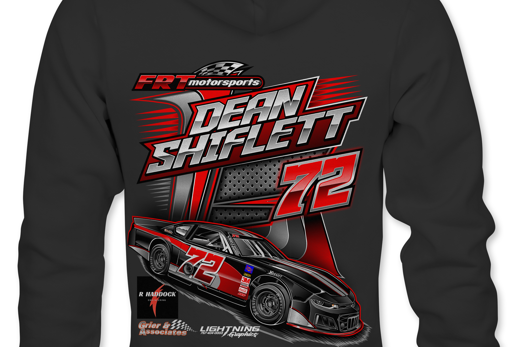 FRT Motorsports Hoodies Black Acid Apparel