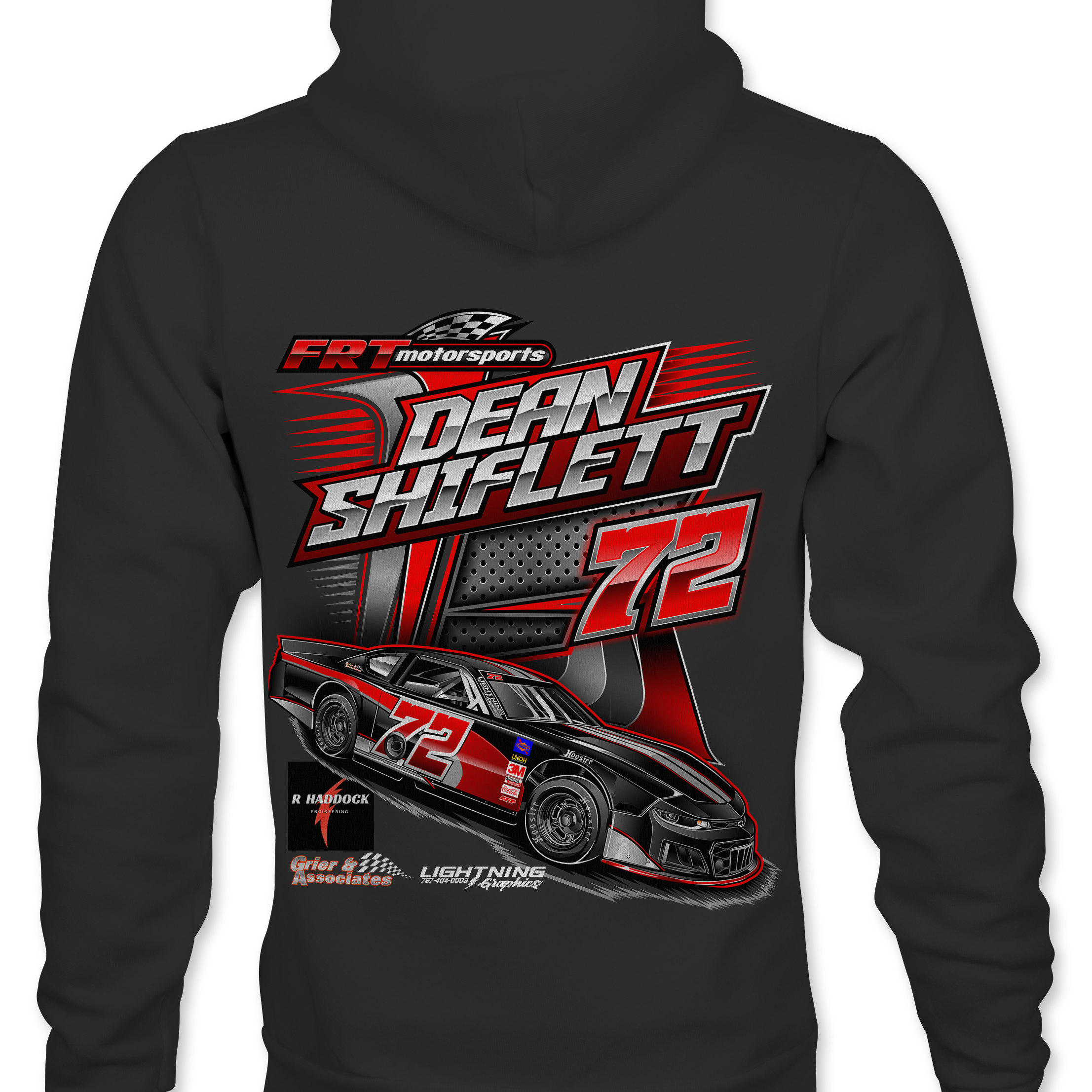 FRT Motorsports Hoodies Black Acid Apparel