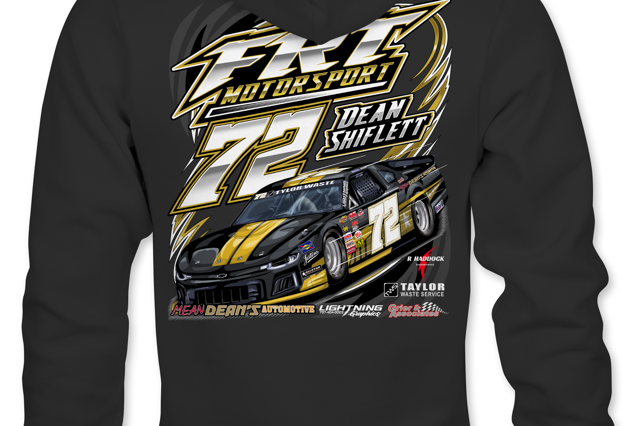 FRT Motorsports 2022 Hoodies Black Acid Apparel