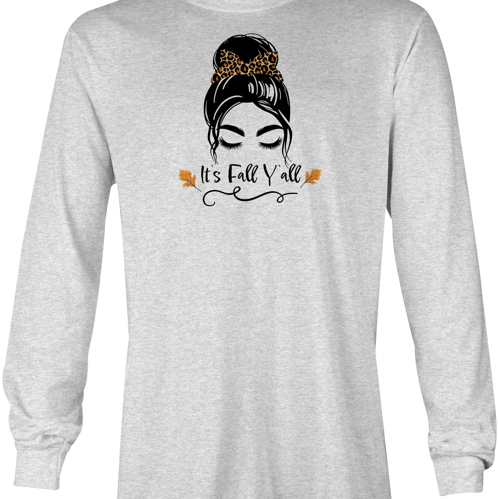 Its Fall Yall Long Sleeve Black Acid Apparel