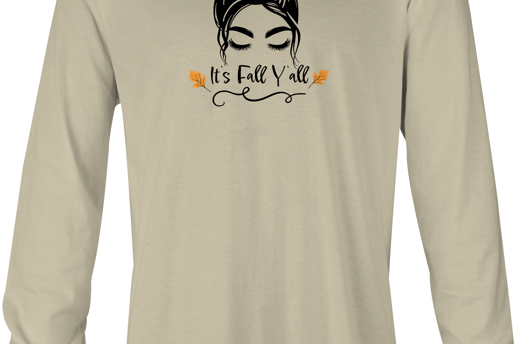 Its Fall Yall Long Sleeve Black Acid Apparel
