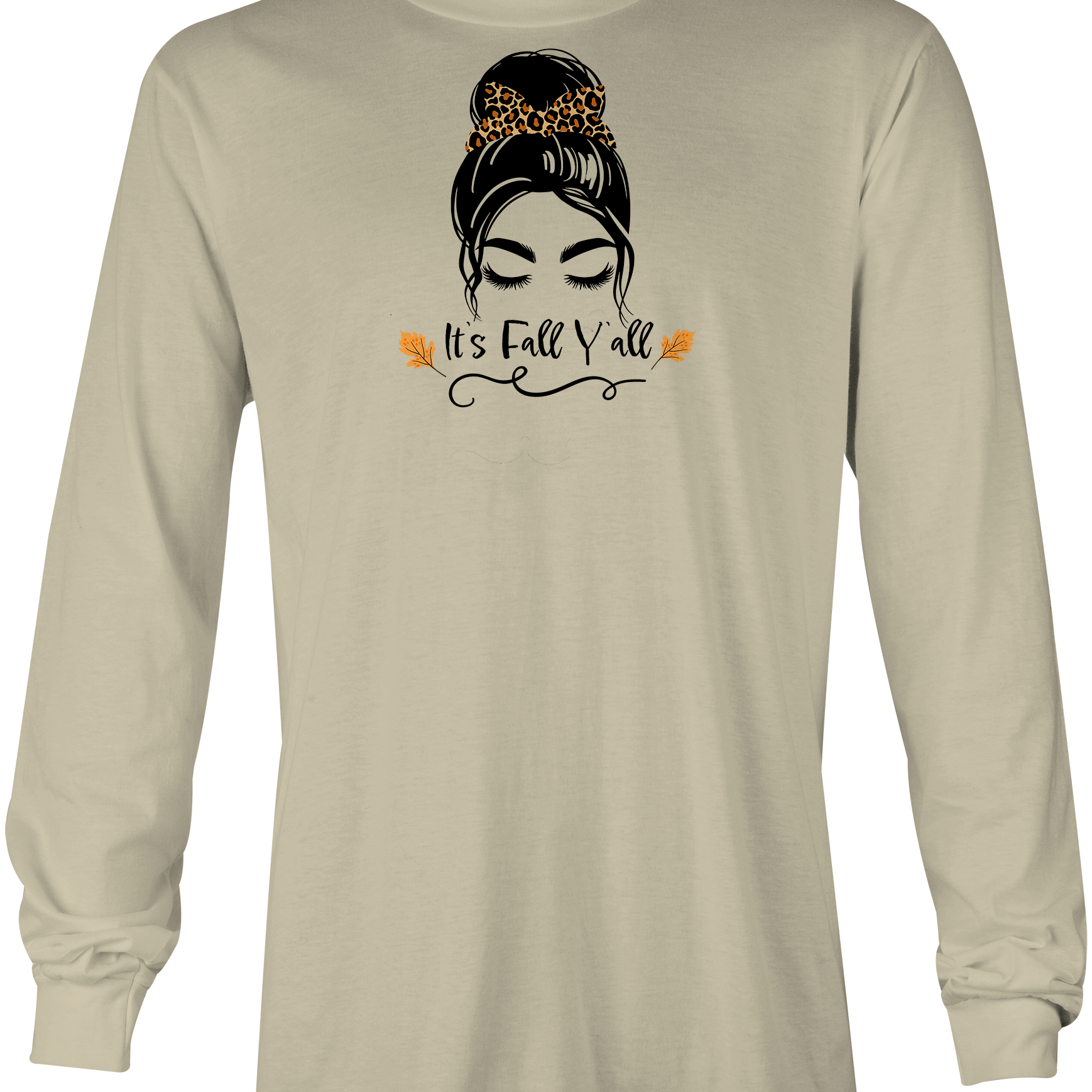 Its Fall Yall Long Sleeve Black Acid Apparel