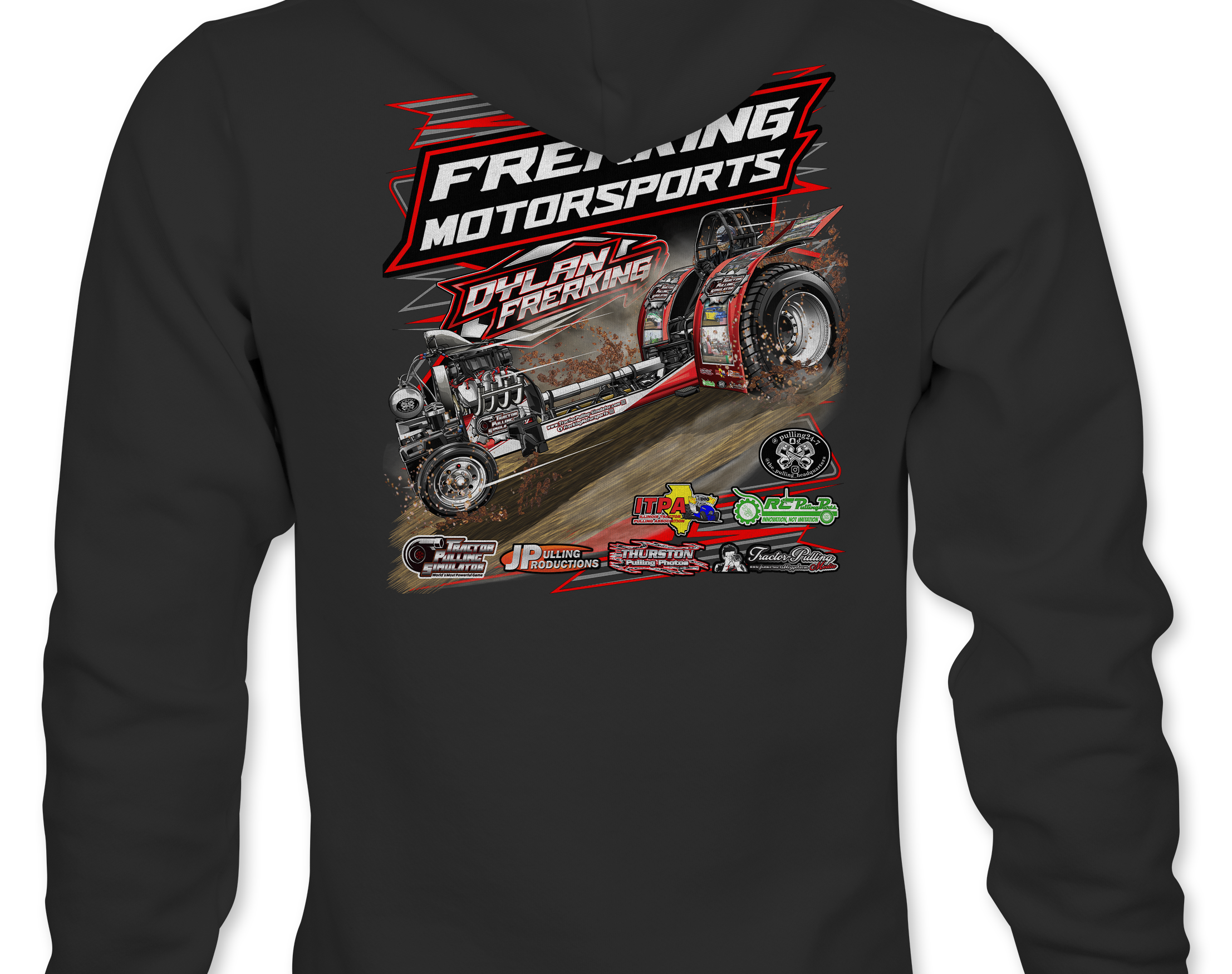 Frerking Motorsports Hoodies Black Acid Apparel