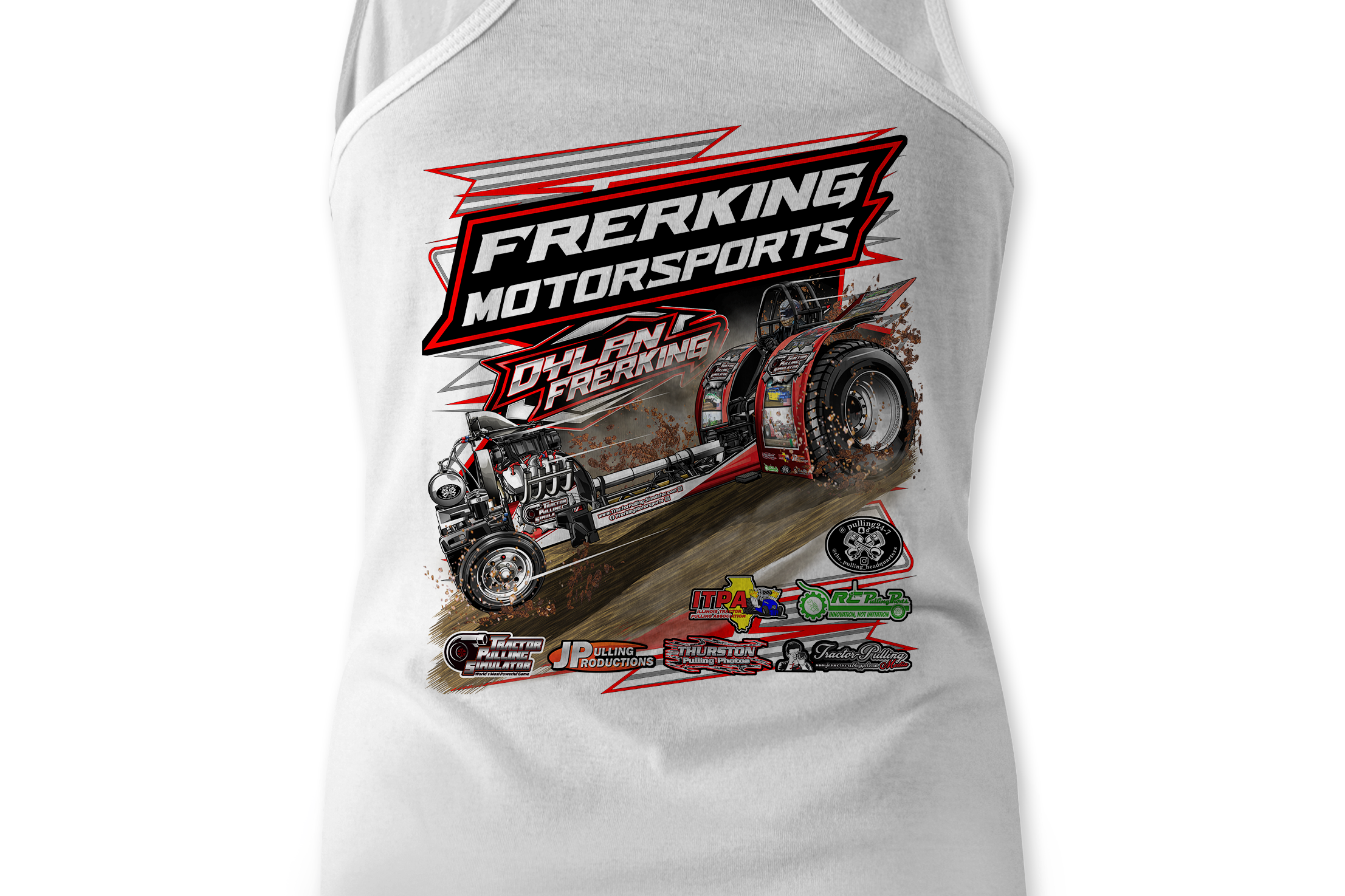 Frerking Motorsports Tank Tops Black Acid Apparel