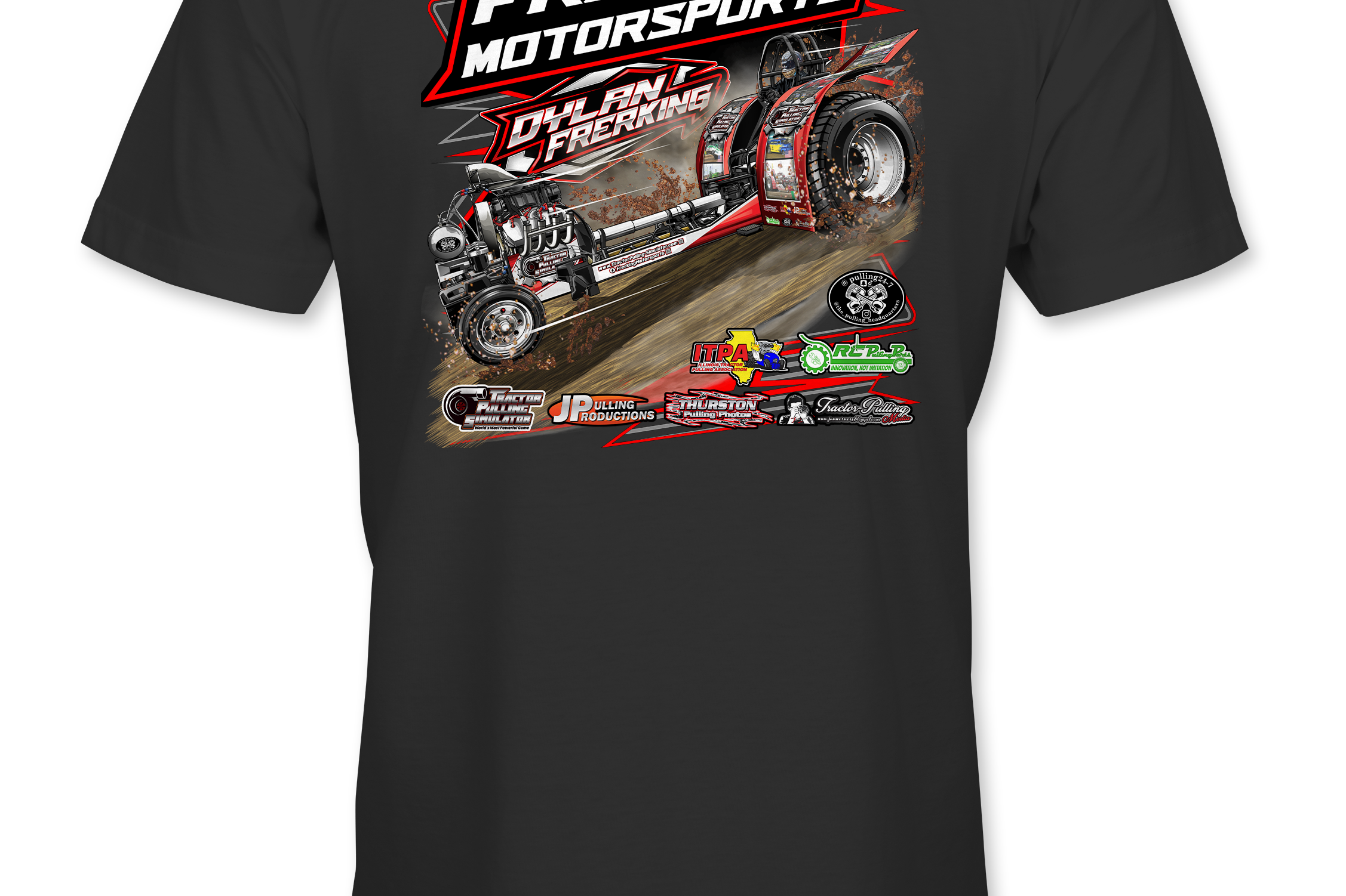 Frerking Motorsports T-Shirts Black Acid Apparel