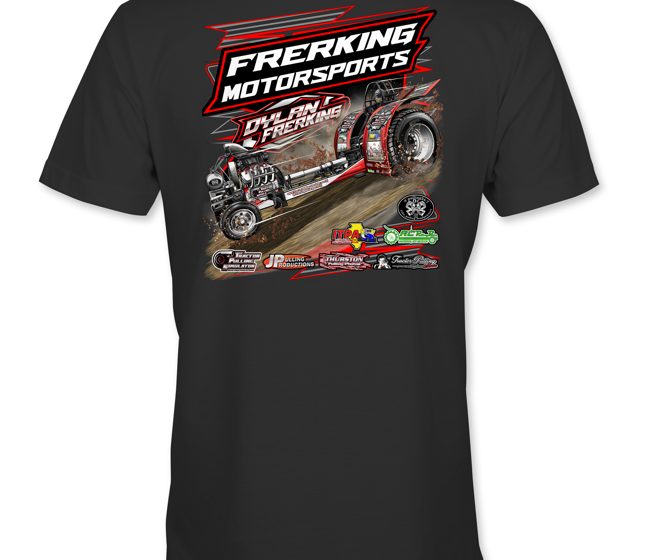 Frerking Motorsports T-Shirts Black Acid Apparel