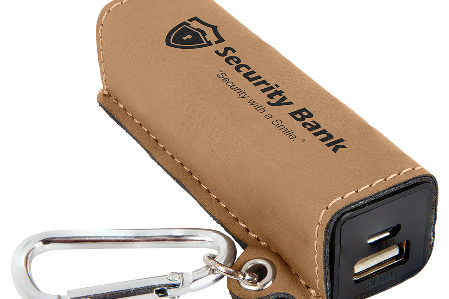 Leatherette Mini Power Bank Black Acid Apparel
