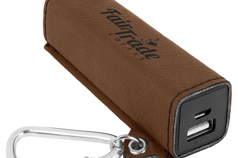 Leatherette Mini Power Bank Black Acid Apparel