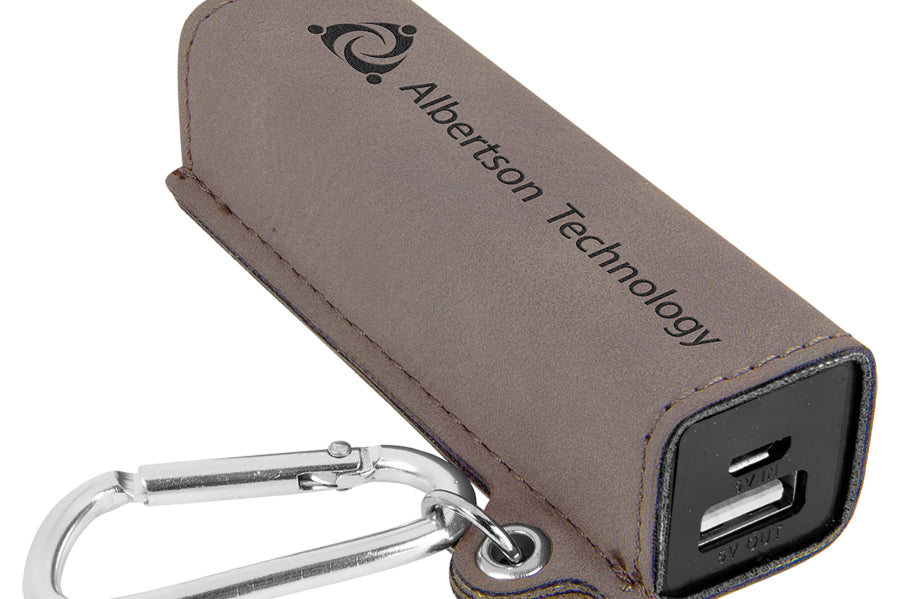 Leatherette Mini Power Bank Black Acid Apparel