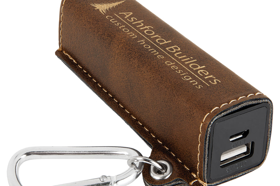 Leatherette Mini Power Bank Black Acid Apparel