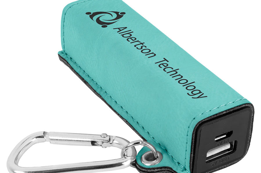 Leatherette Mini Power Bank Black Acid Apparel