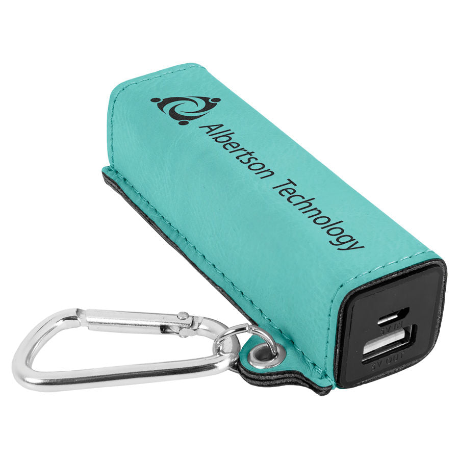 Leatherette Mini Power Bank Black Acid Apparel