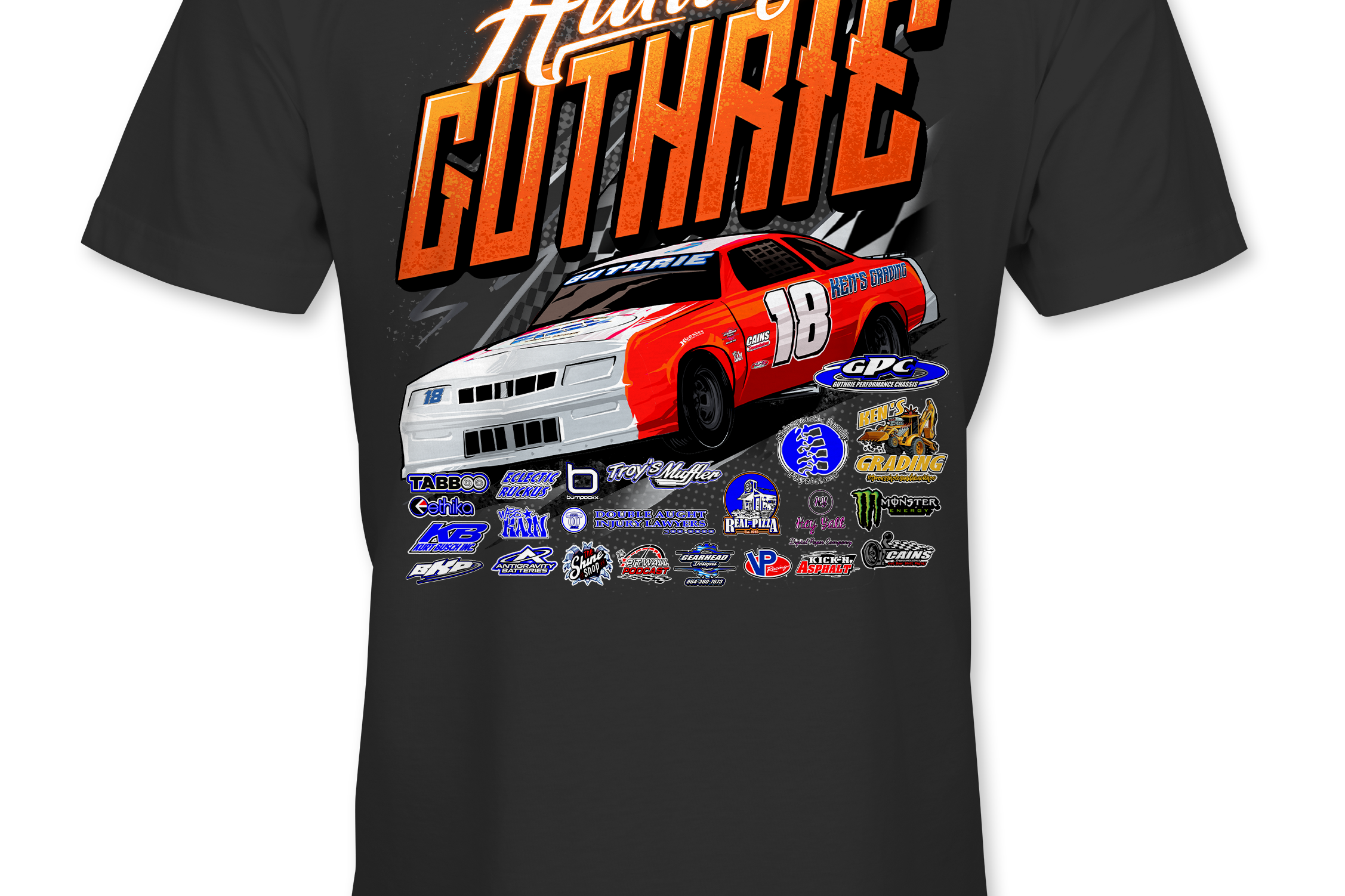 Hunter Guthrie 2022 T-Shirts Black Acid Apparel